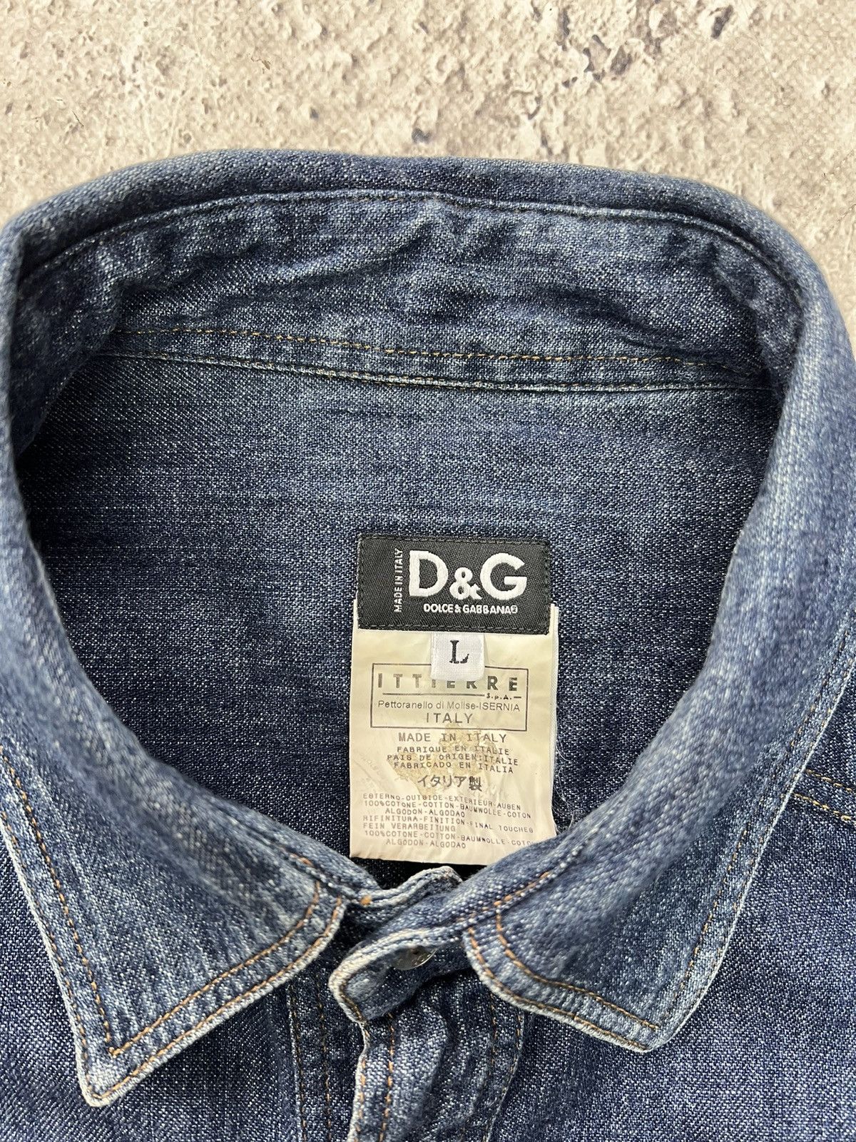 Dolce & Gabbana × Vintage Dolce & Gabbana Shirt denim with pockets Sleeve Shirt Size US L / EU 52-54 / 3 - 5 Thumbnail