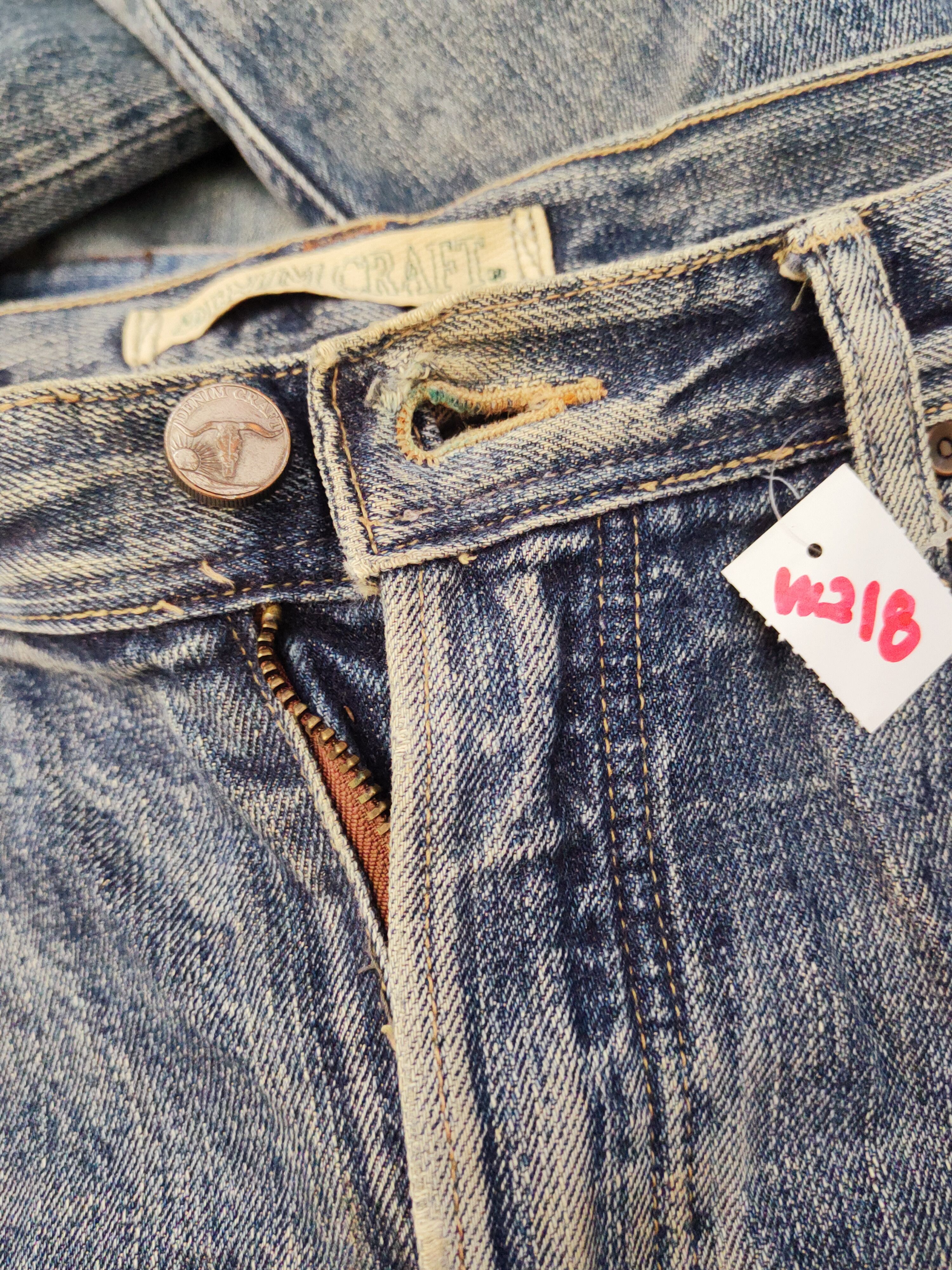 Japanese Brand Denim Craft Blue Distressed Ripped Jeans #W218 Size US 34 / EU 50 - 17 Thumbnail
