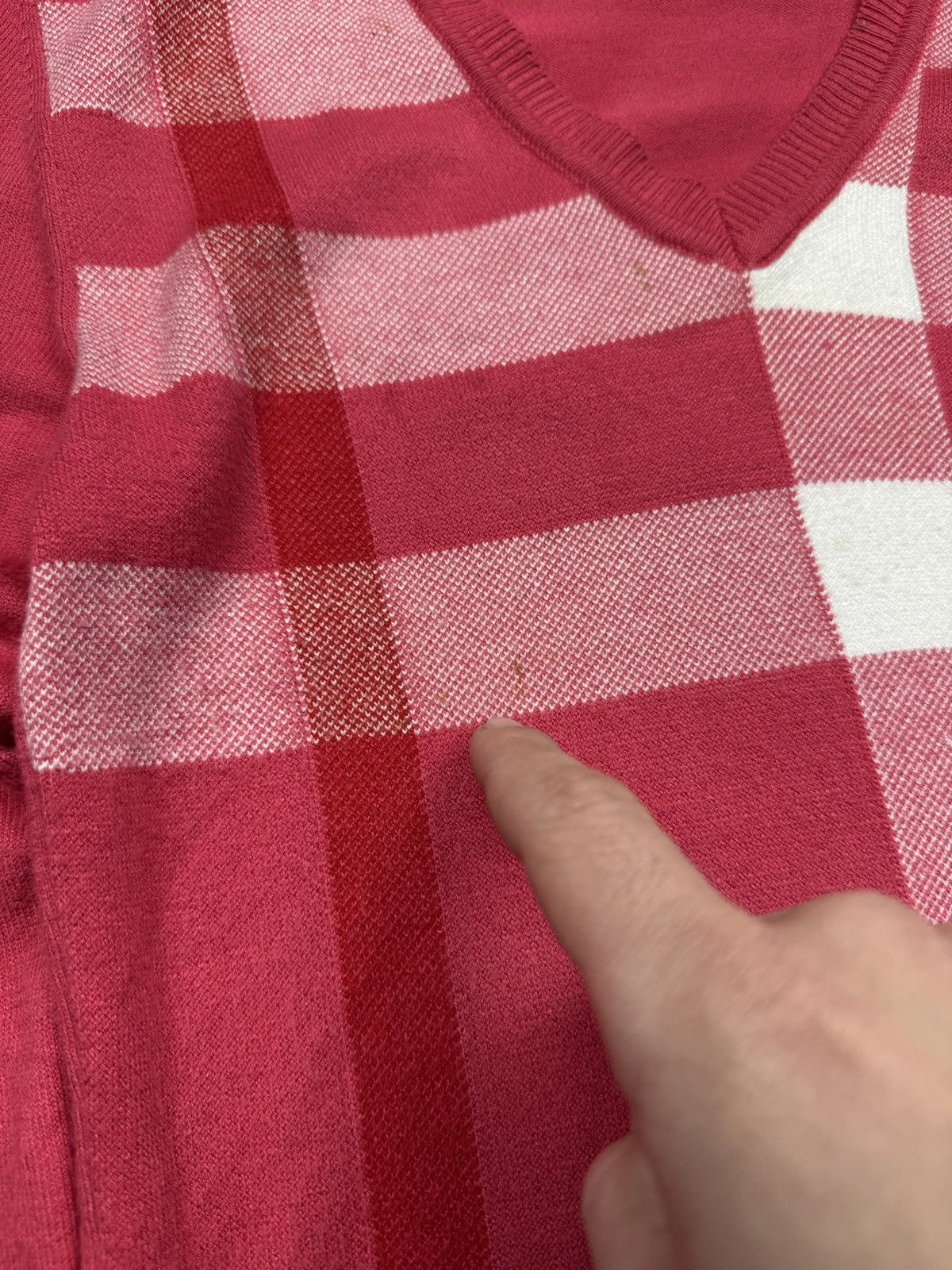 Burberry Vintage Burberry Check V-neck Soman's Sweater Size S / US 4 / IT 40 - 4 Thumbnail