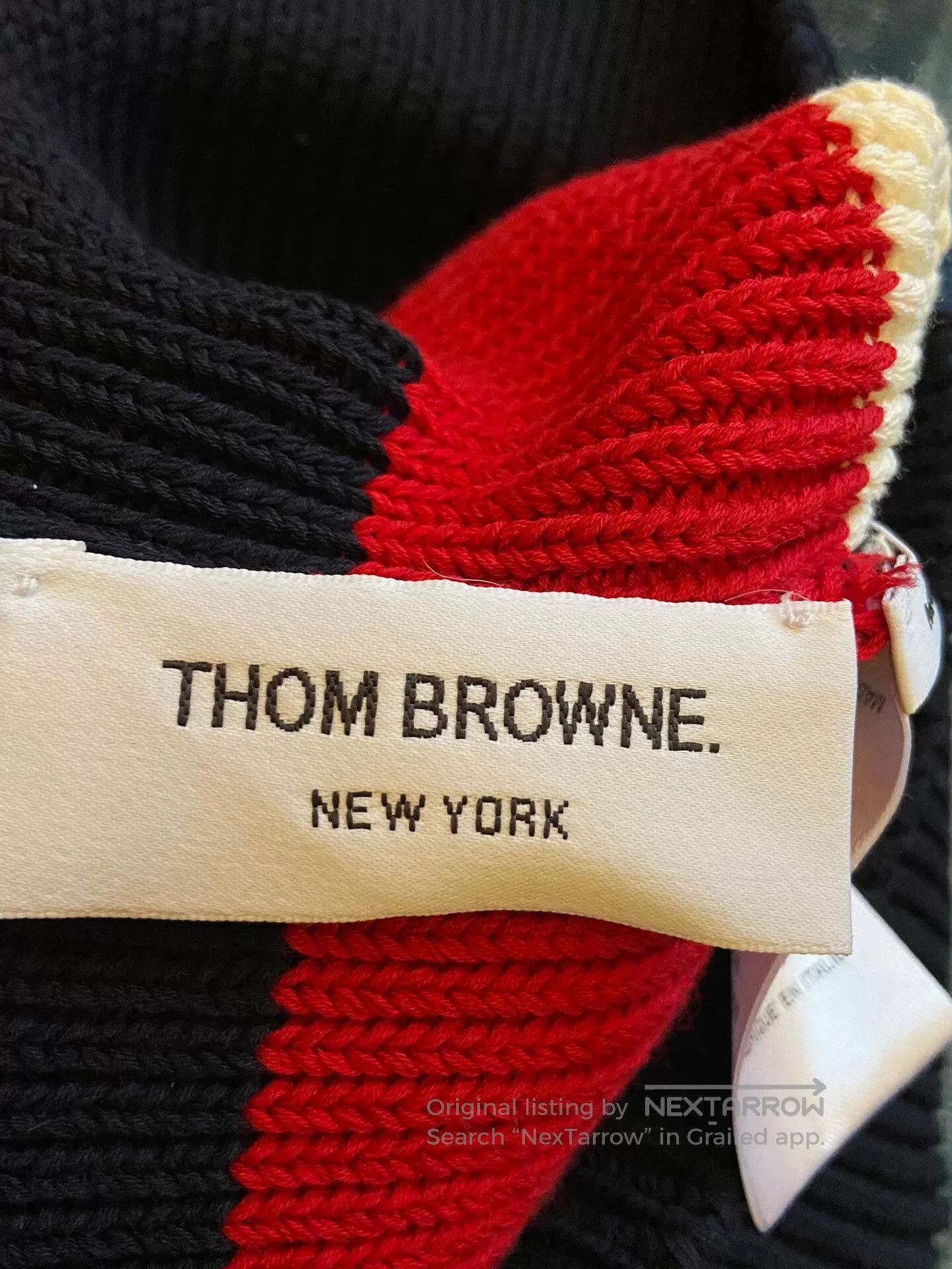 Thom Browne thom browne color block knit hat. Size ONE SIZE - 4 Thumbnail