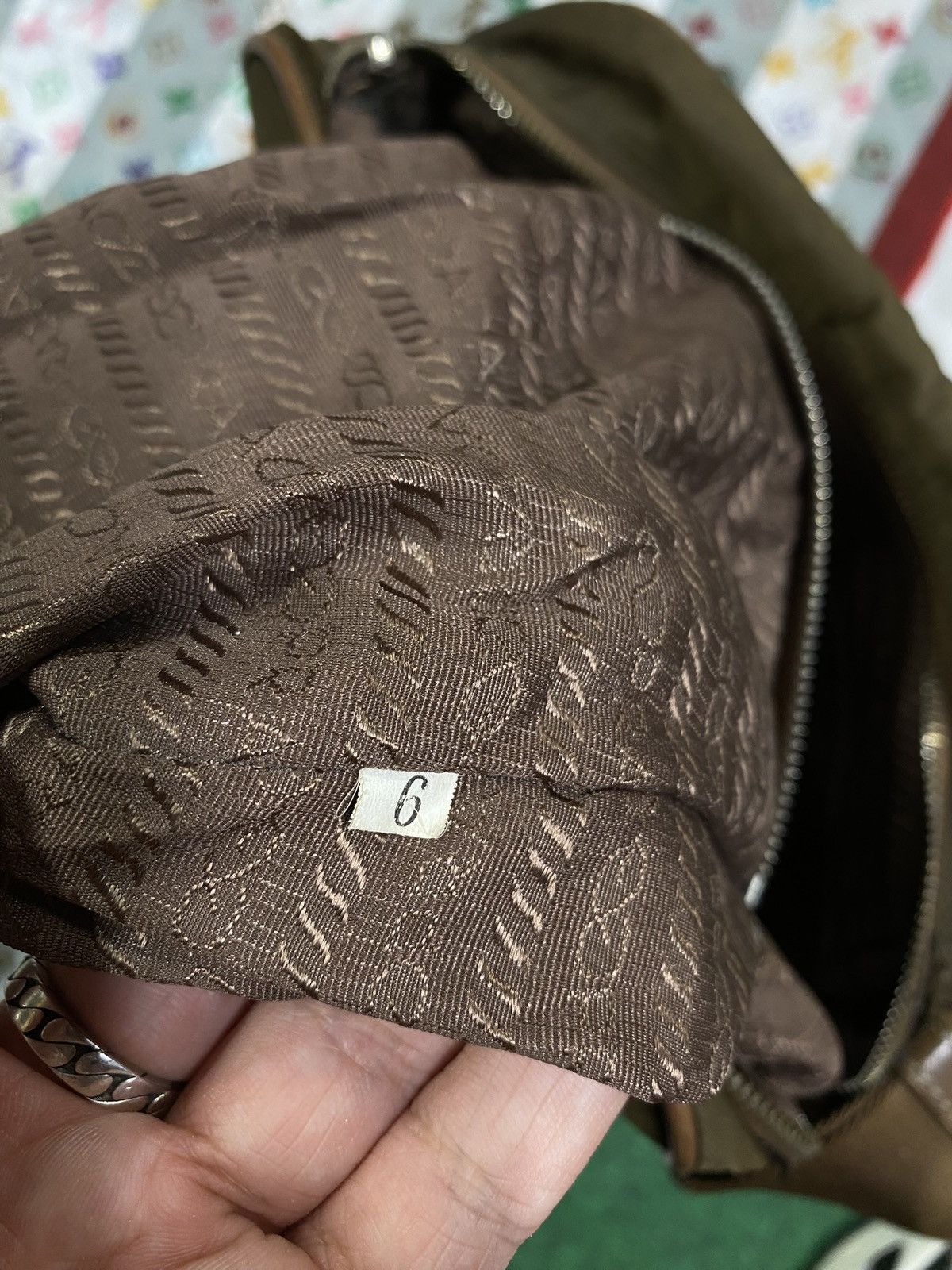 Prada Prada Vtg Brown Nylon Messenger Crossbody Bag Size ONE SIZE - 7 Thumbnail