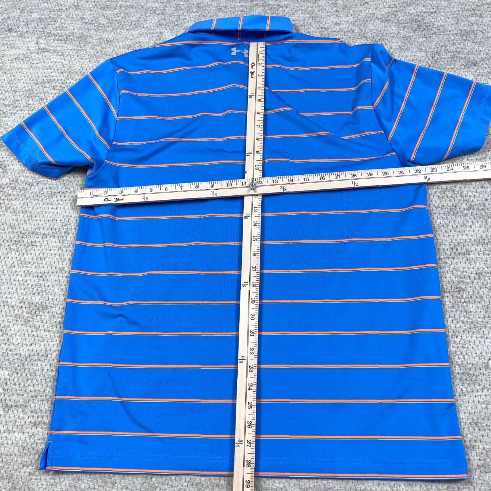 Under Armour Under Armour Polo Shirt Men XL Blue Striped Heat Gear Size US XL / EU 56 / 4 - 7 Thumbnail
