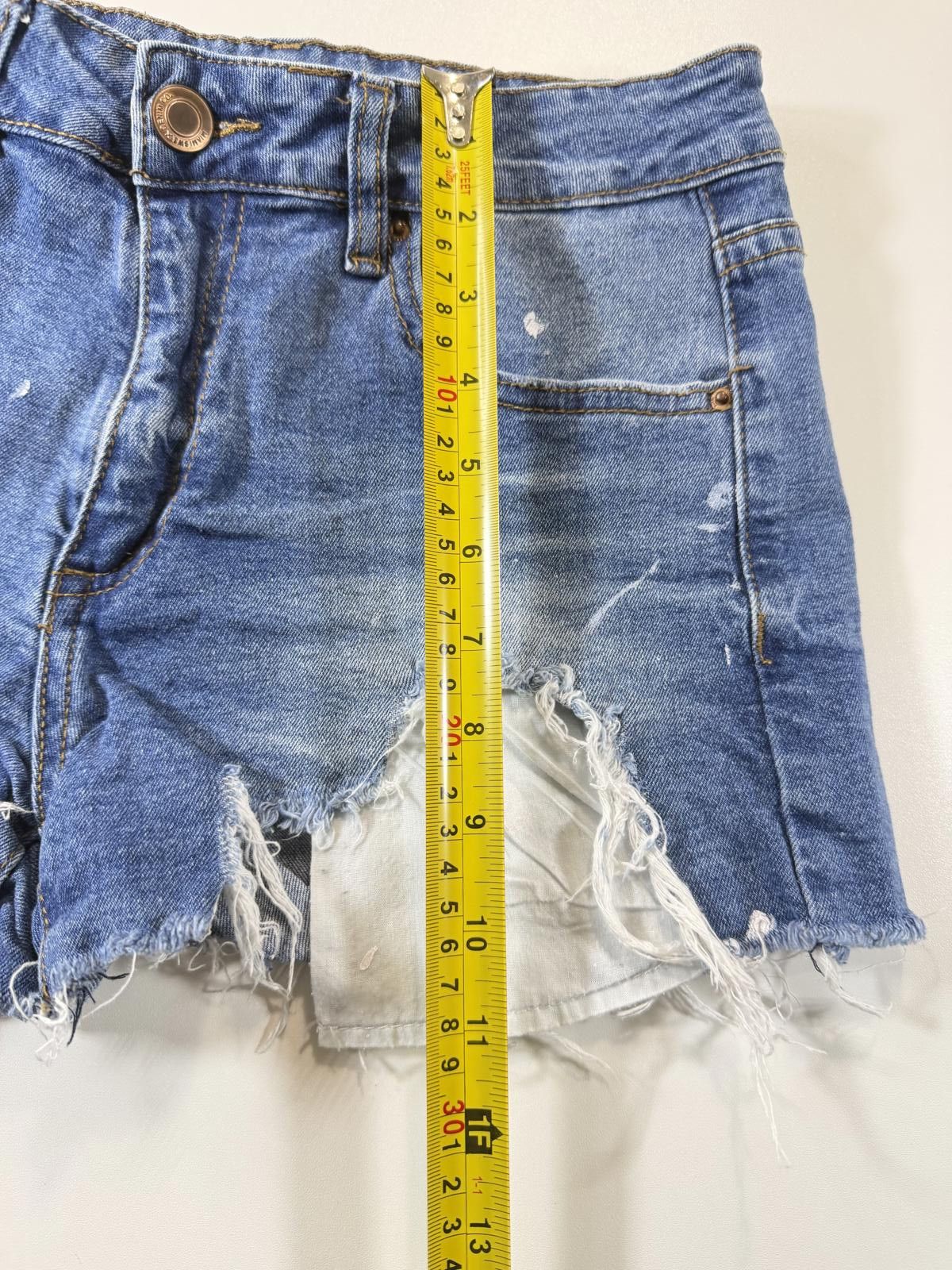 Other Miami High Rise Distressed Denim Shorts 7 Size 28" / US 6 / IT 42 - 5 Thumbnail