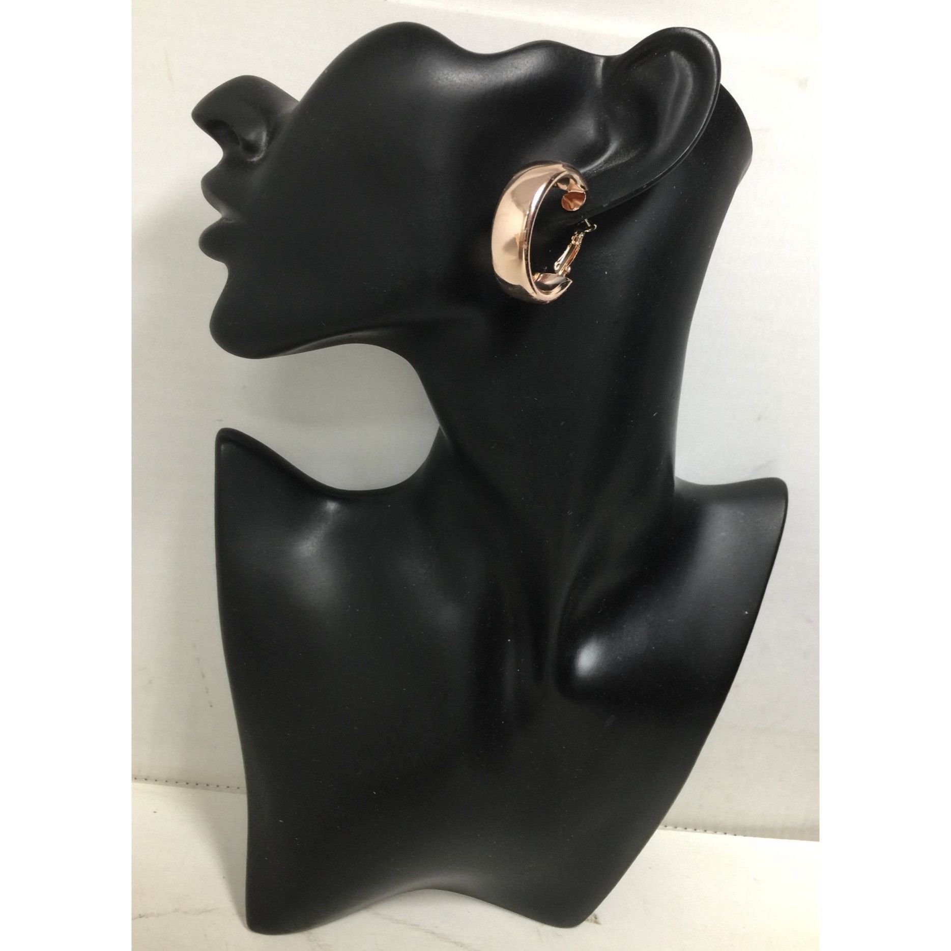 Other Women's Rose Gold Thick Hoop Earrings Size ONE SIZE - 2 Thumbnail