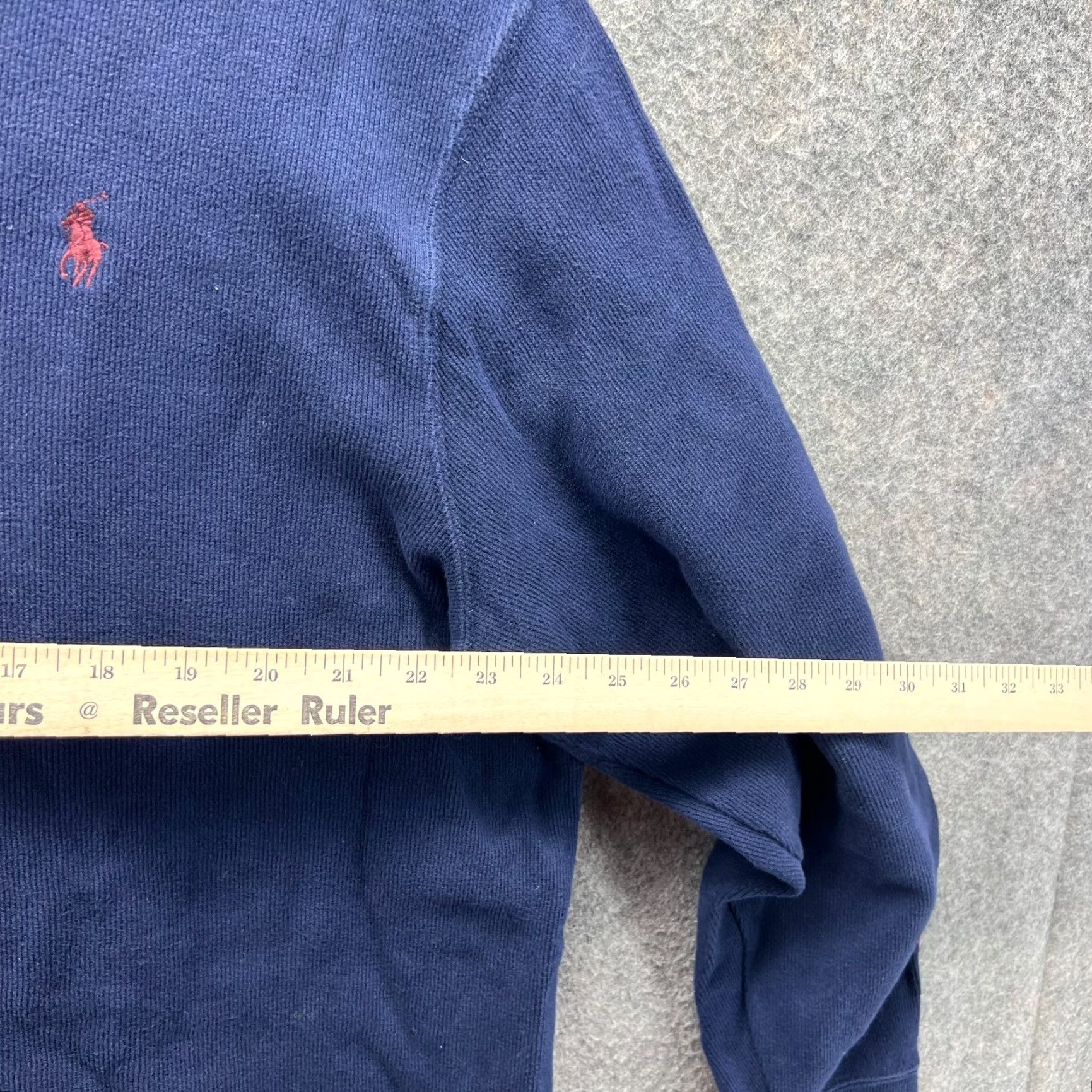 Ralph Lauren VINTAGE Polo Ralph Lauren Sweater Mens XL Blue Navy Quarter Zip Fleece Pony Pullover Size US XL / EU 56 / 4 - 3 Thumbnail