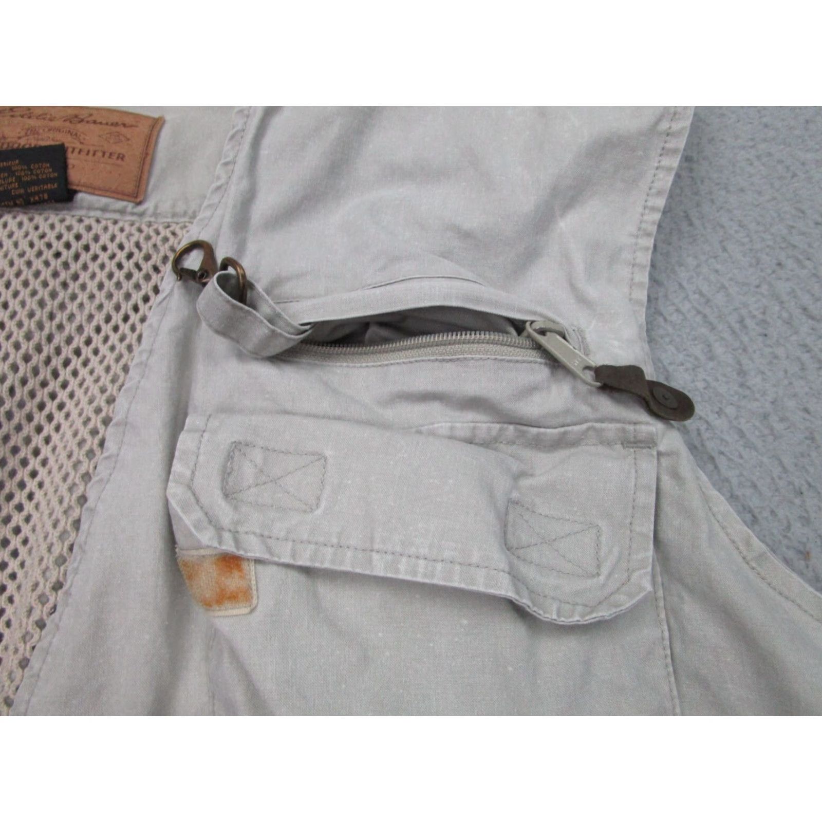 Eddie Bauer VINTAGE Eddie Bauer Vest Mens XL Cargo Outdoor Hike Hunt Camp Beige 90s Mens Size US XL / EU 56 / 4 - 3 Thumbnail