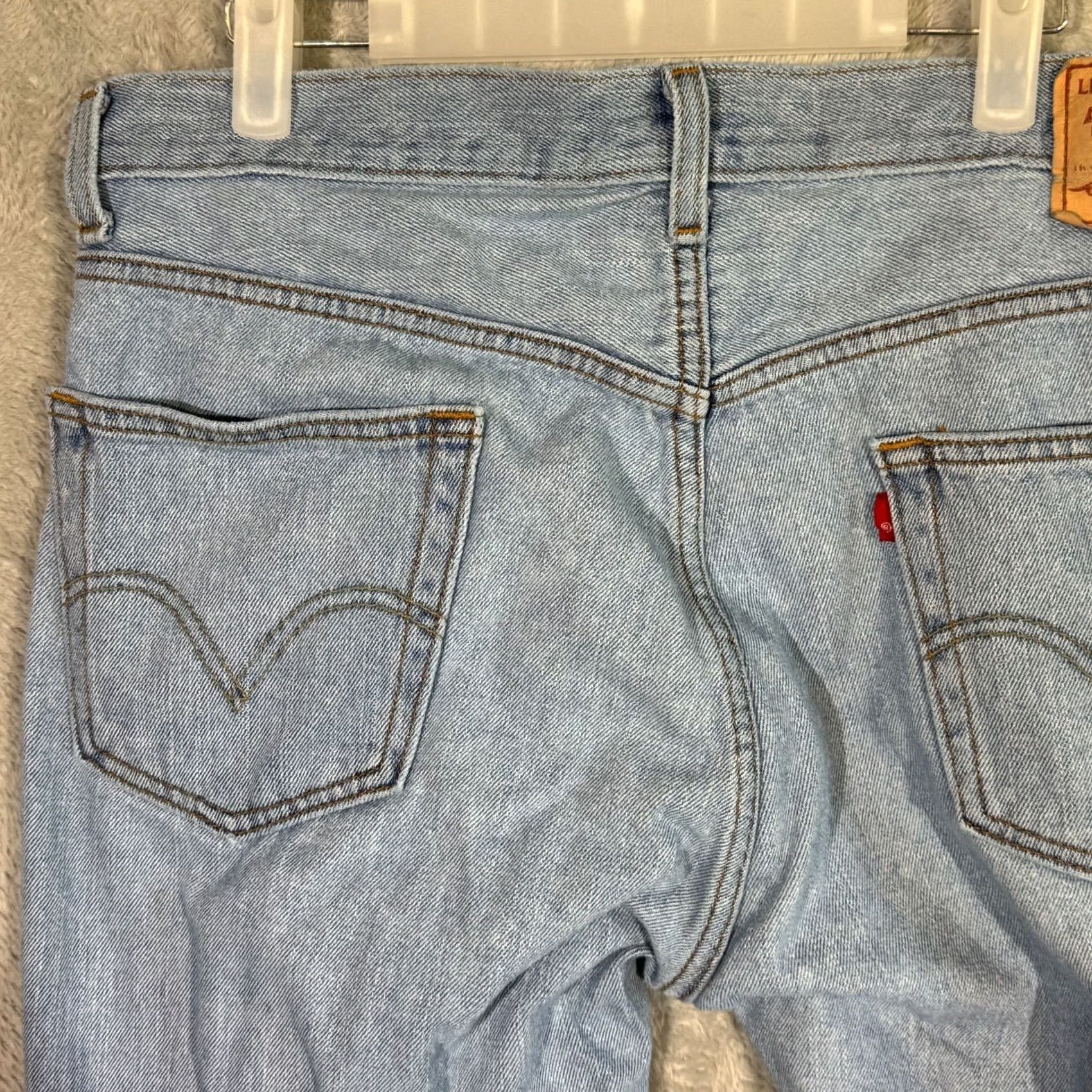 Levi's Levi’s 505 Jeans Men 36x29 Regular Fit Mid Rise Straight Light Wash Blue Denim Size US 36 / EU 52 - 6 Thumbnail