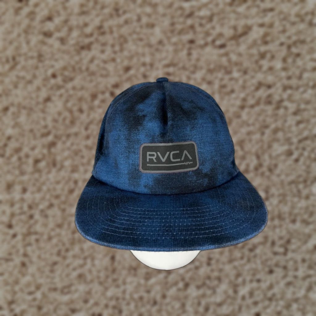 RVCA RVCA Hat Cap Snap Back Adult One Size Blue Denim Look Polyester Skate Surf Beach Mens Hats 90s Theme Adjustable Twill Solid Casual Size ONE SIZE - 1 Thumbnail