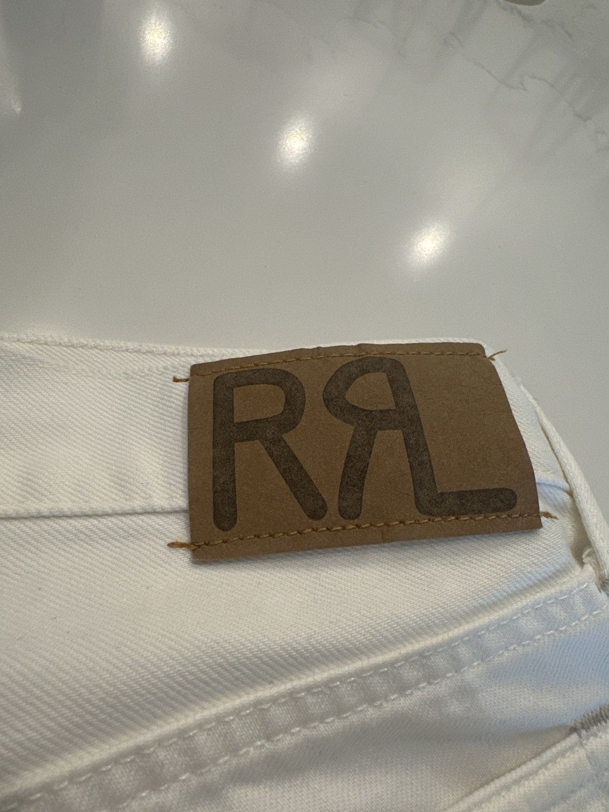 RRL Ralph Lauren RRL - Slim Fit Whitestone Jean White Denim Size US 33 - 3 Thumbnail