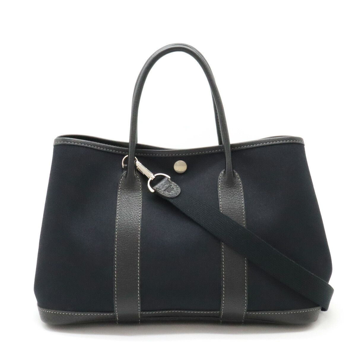 Hermes Hermes Hermes Garden Party TPM Toil Officier Leather 2way Bag Leather Shoulder Bag Stamp H (2004) Size ONE SIZE - 1 Thumbnail