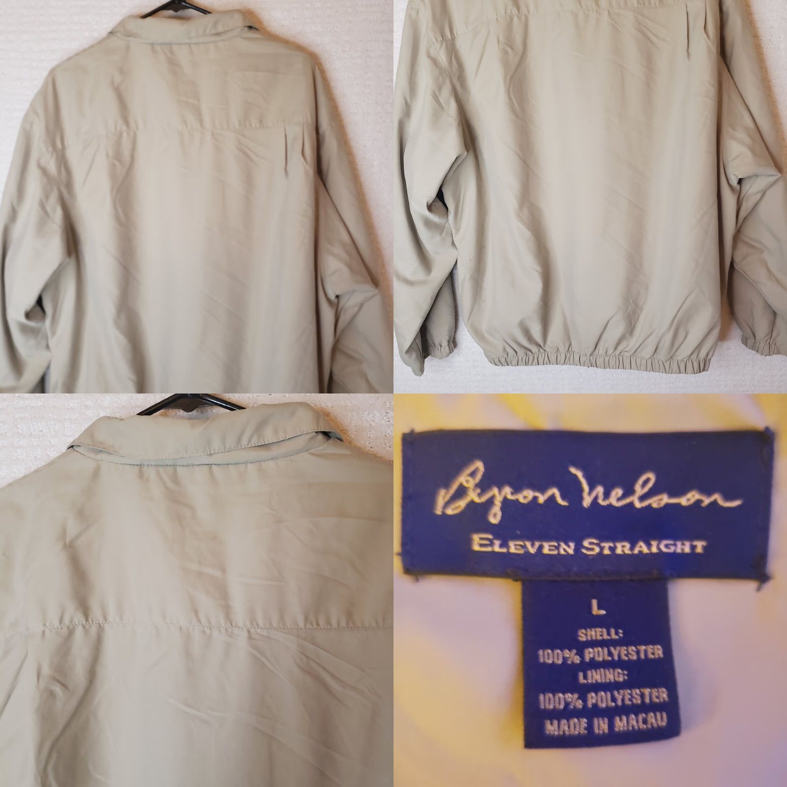 Vintage Byron Nelson 11 Straight Wind Shirt Jacket Mens L Khaki 1/4 Zip Pullover Windbreaker Size US L / EU 52-54 / 3 - 8 Thumbnail