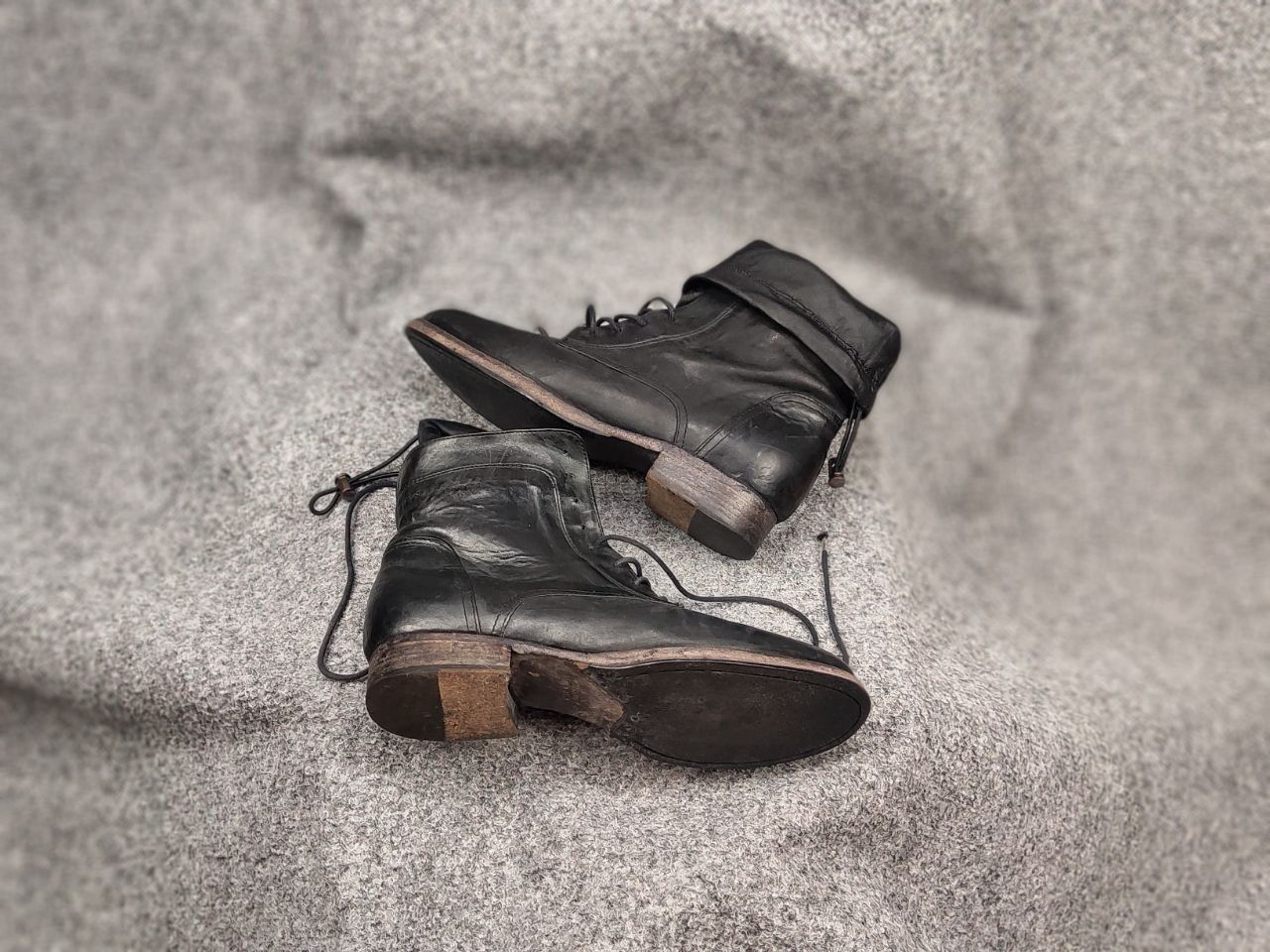Vintage Vintage Guidi Style lace up Black Leather ankle Boots Size US 6 / IT 36 - 3 Thumbnail