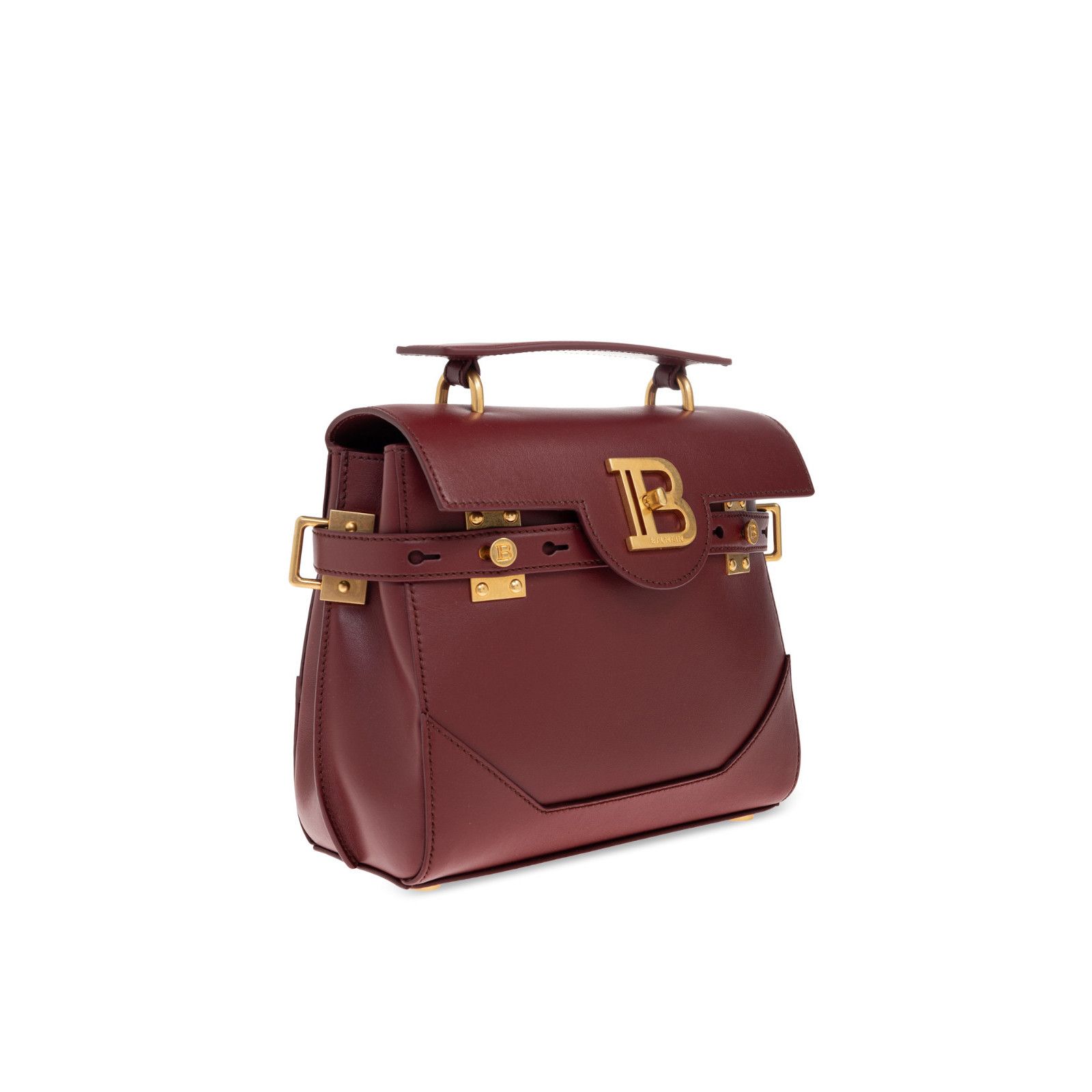 Balmain BALMAIN B-Buzz 23 Red Leather Top Handle Bag New & Authentic Size ONE SIZE - 3 Thumbnail