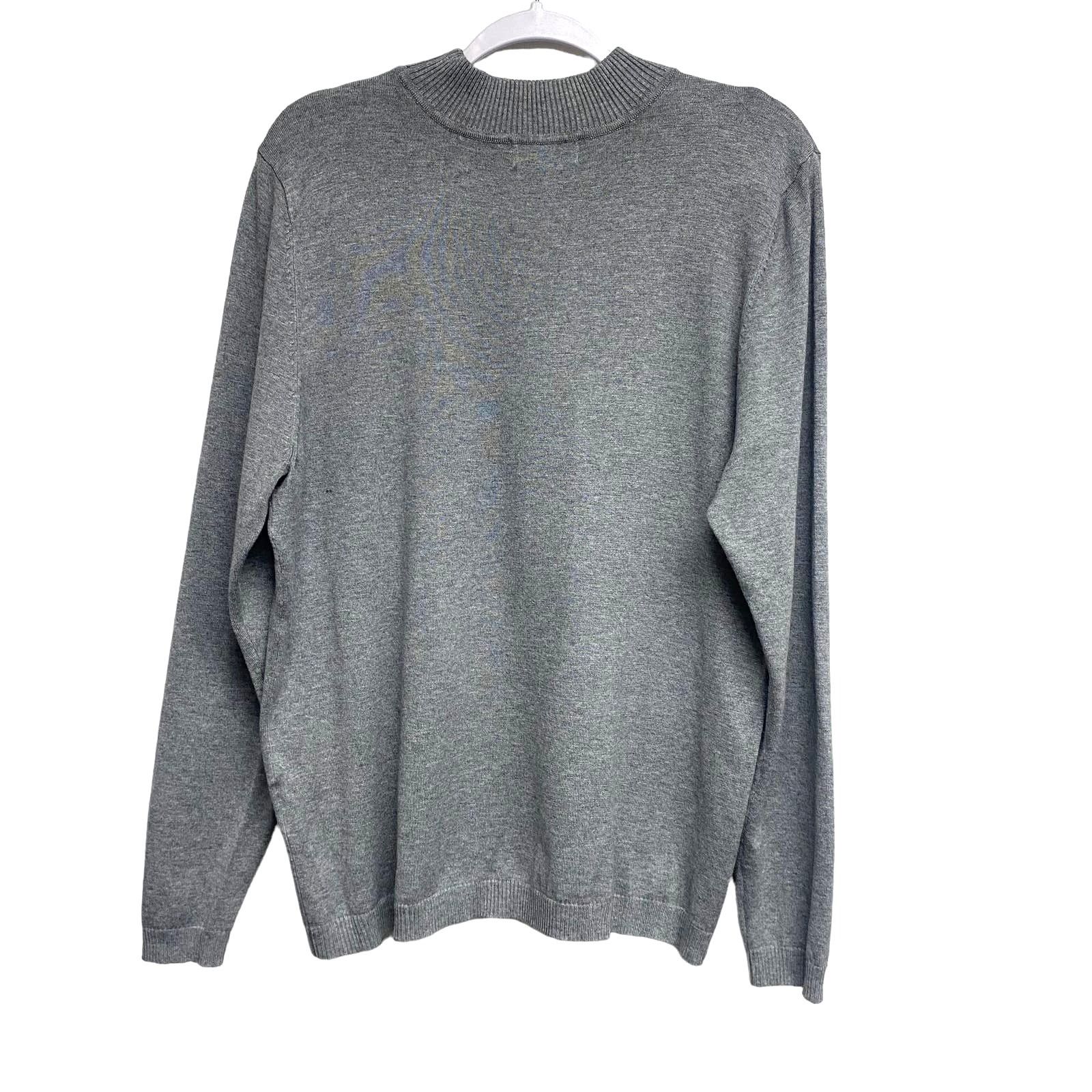 Covington Covington Womens Size XL Grey Mockneck Pullover Sweater Size XL / US 12-14 / IT 48-50 - 4 Thumbnail