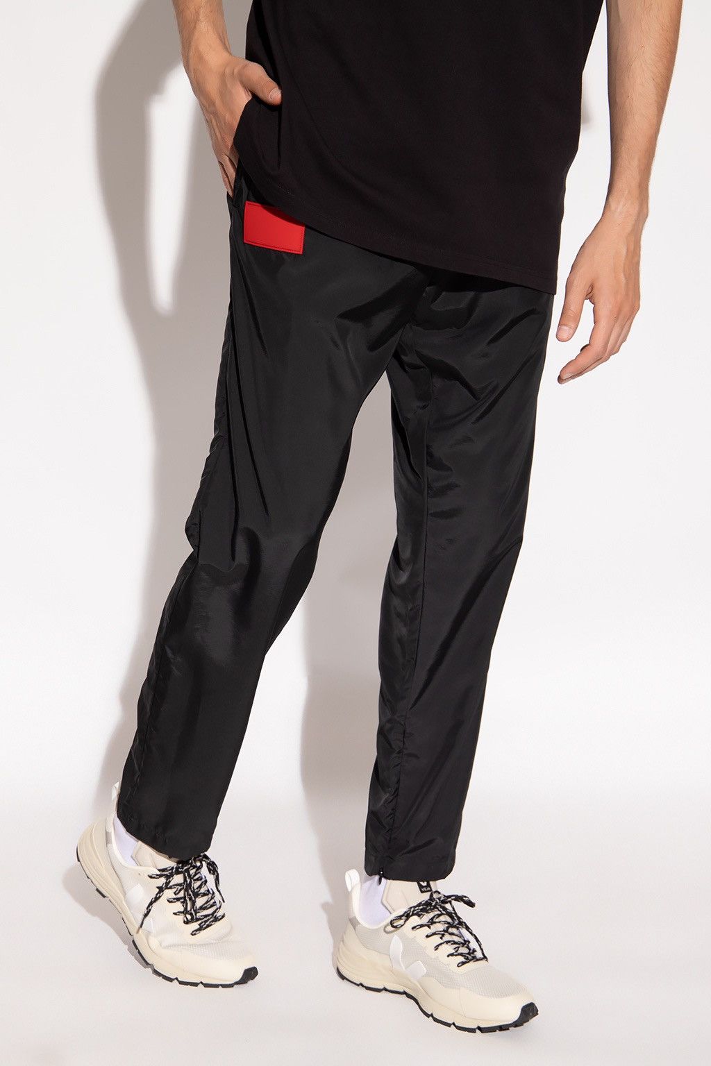 424 !DS! FW22 424 On Fairfax Logo Patched Black Track Pants Size US 36 / EU 52 - 6 Thumbnail