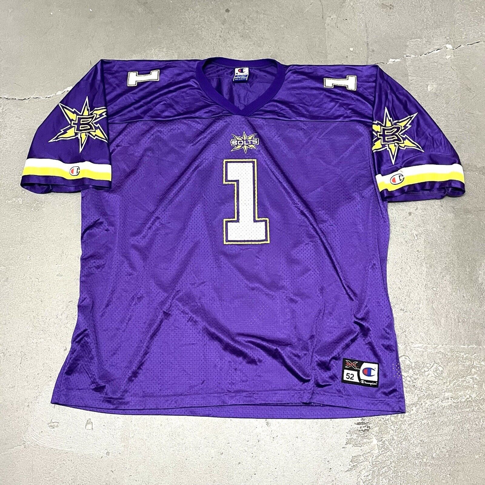 Champion Vintage 2000’s XFL Champion Birmingham Bolts Jersey XXL Size US XXL / EU 58 / 5 - 1 Thumbnail