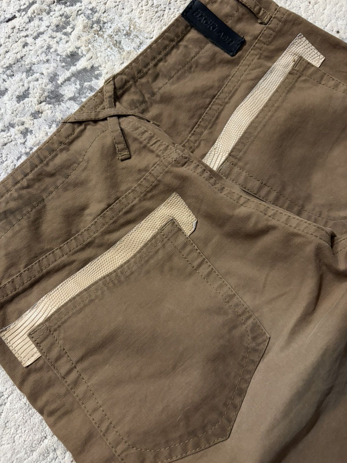 Isamu Katayama Backlash Leather Pocket Bootcut Pants Size US 28 / EU 44 - 6 Thumbnail