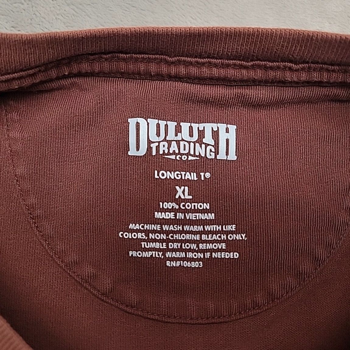 Carhartt Duluth Trading Shirt Men XL Longtail Brown Crewneck Short Sleeve Pocket Work TEE Size US XL / EU 56 / 4 - 4 Thumbnail