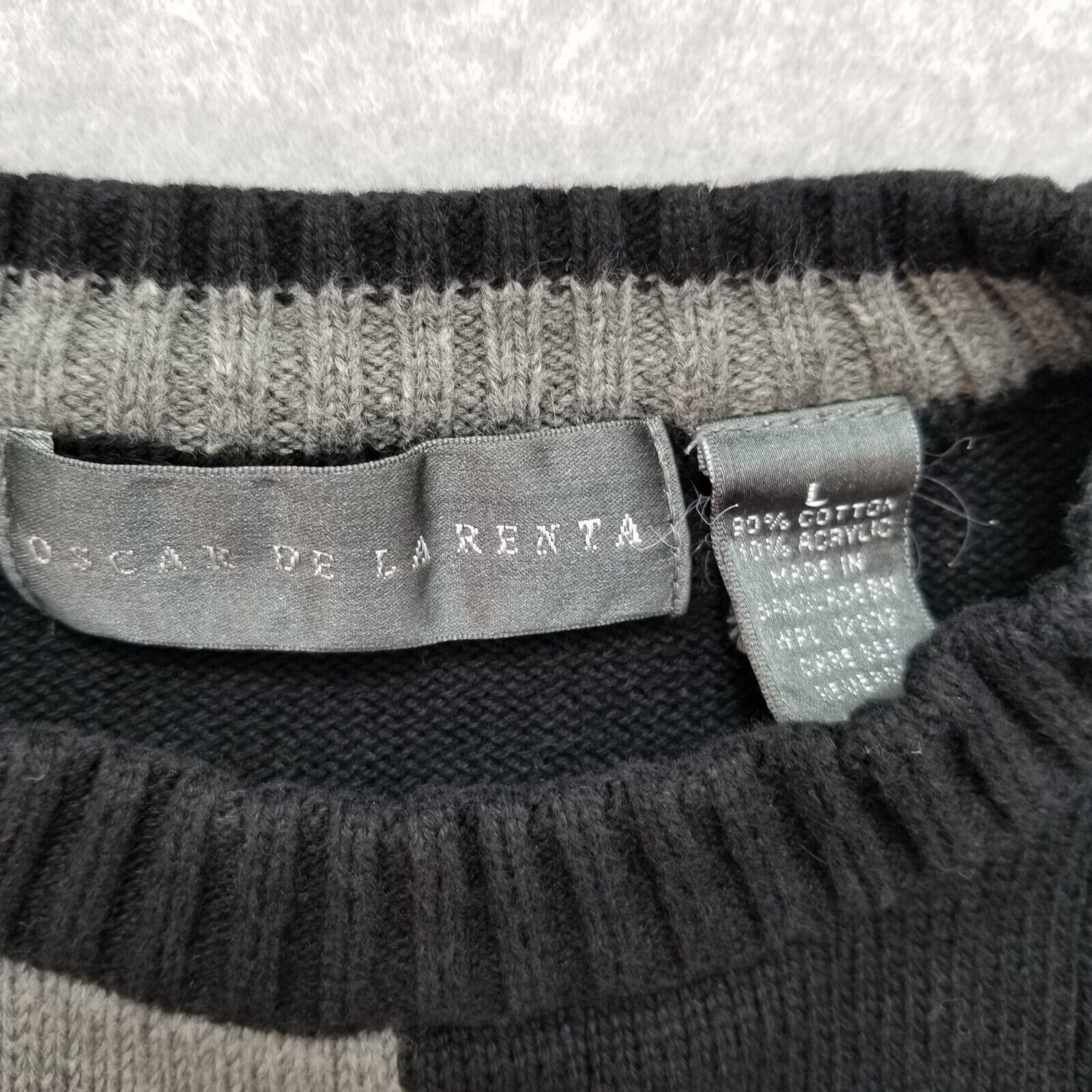 Oscar De La Renta Oscar De La Renta Sweater Mens Large Pullover Color Block Size US L / EU 52-54 / 3 - 4 Thumbnail