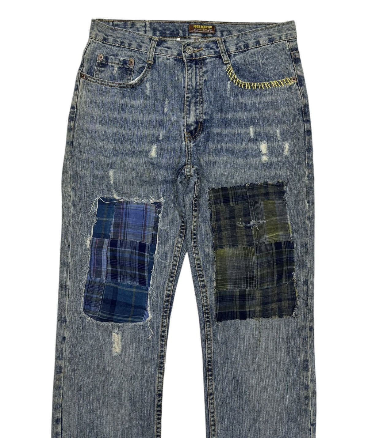 Japanese Brand × Kapital × Tornado Mart VINTAGE JEANS PATCHWORK JOGE MARTIN DENIM JEANS Size US 31 - 3 Thumbnail