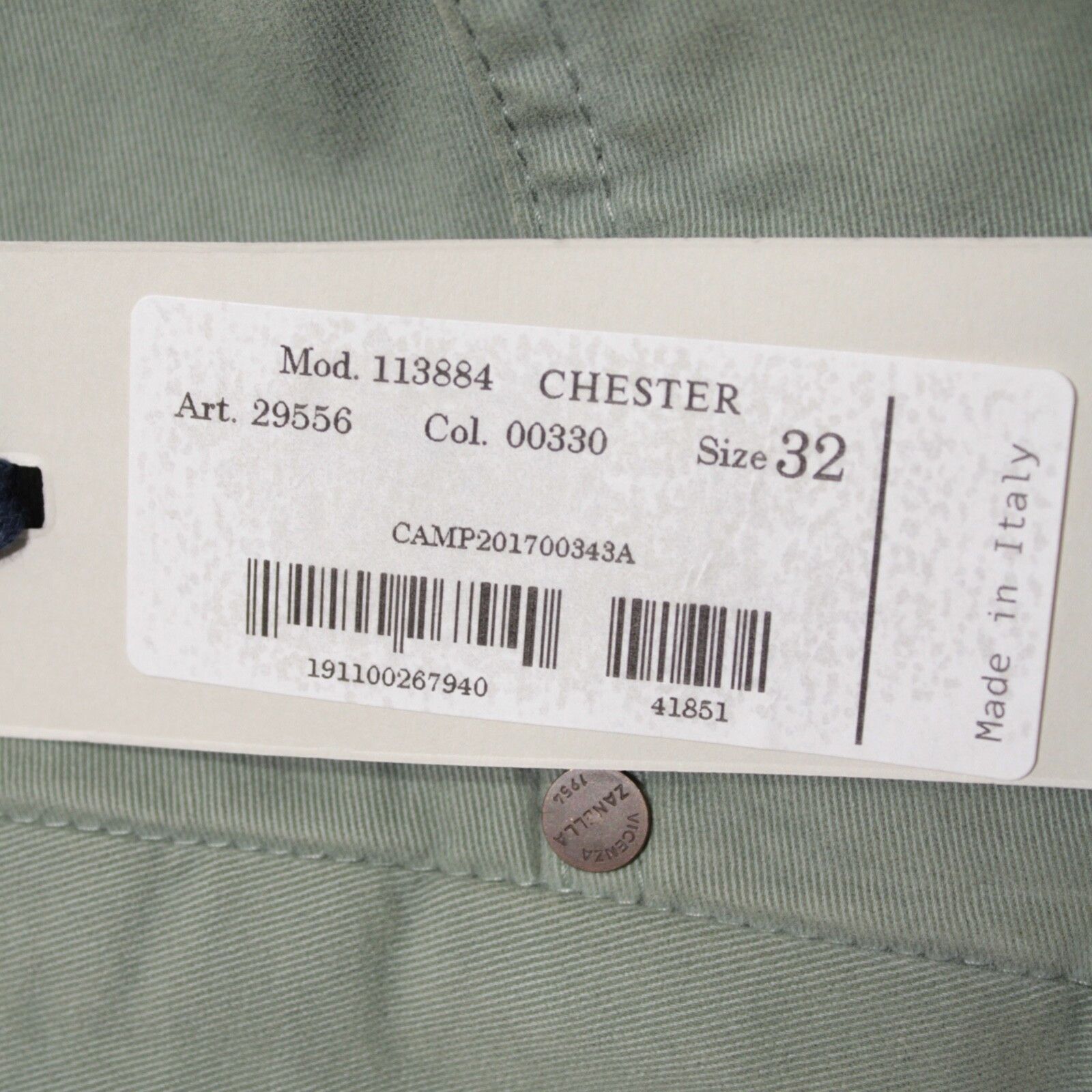Zanella Zanella New with tags Chino Size 32 US In Green Size US 32 / EU 48 - 4 Thumbnail