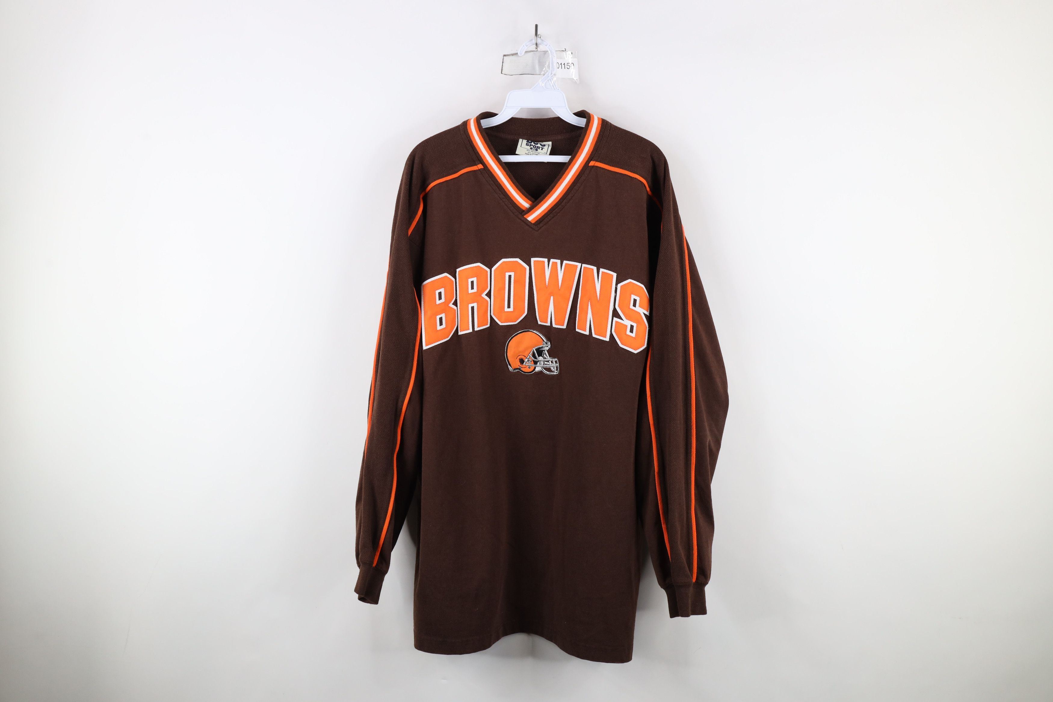 Vintage Vintage 90s Cleveland Football Long Sleeve T-Shirt Brown Size US XL / EU 56 / 4 - 1 Thumbnail