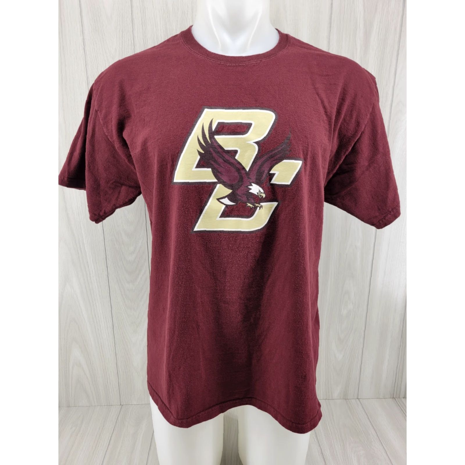 Champion Champion Boston College Eagles T Shirt Men L Burgundy Red Graphic Print College Short Sleeve Size US L / EU 52-54 / 3 - 2 Thumbnail