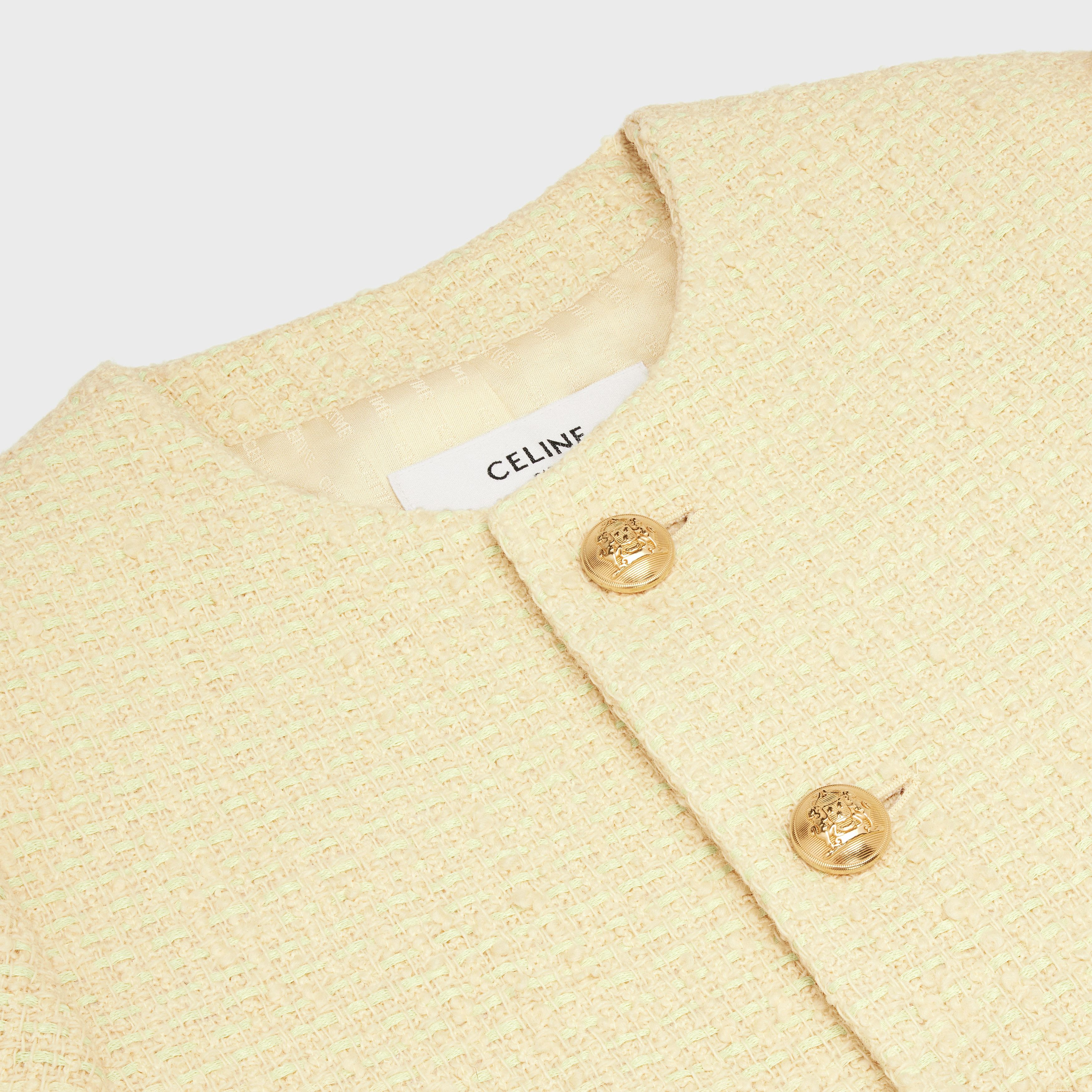 Celine o1w1db10925 2V34O764L Cardigan Jacket in Beige Size M / US 6-8 / IT 42-44 - 3 Thumbnail