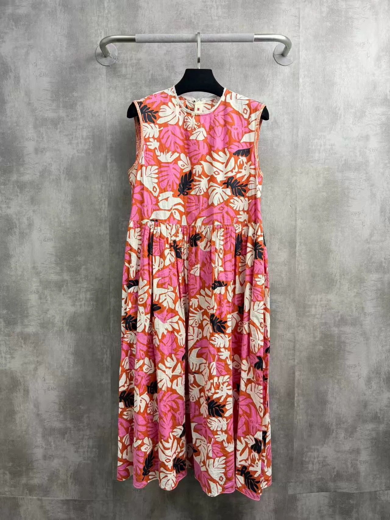 Marni Marni Geometric Leaf Print Linen Dress Size S / US 4 / IT 40 - 1 Thumbnail