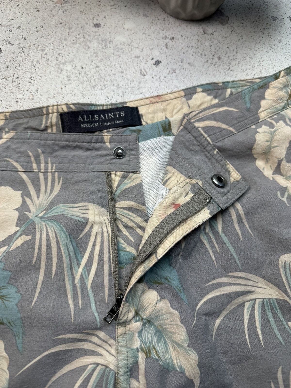 Allsaints × Designer Allsaints Shorts Nylon Print Logo Men’s Multicolor M Size US 32 / EU 48 - 4 Thumbnail
