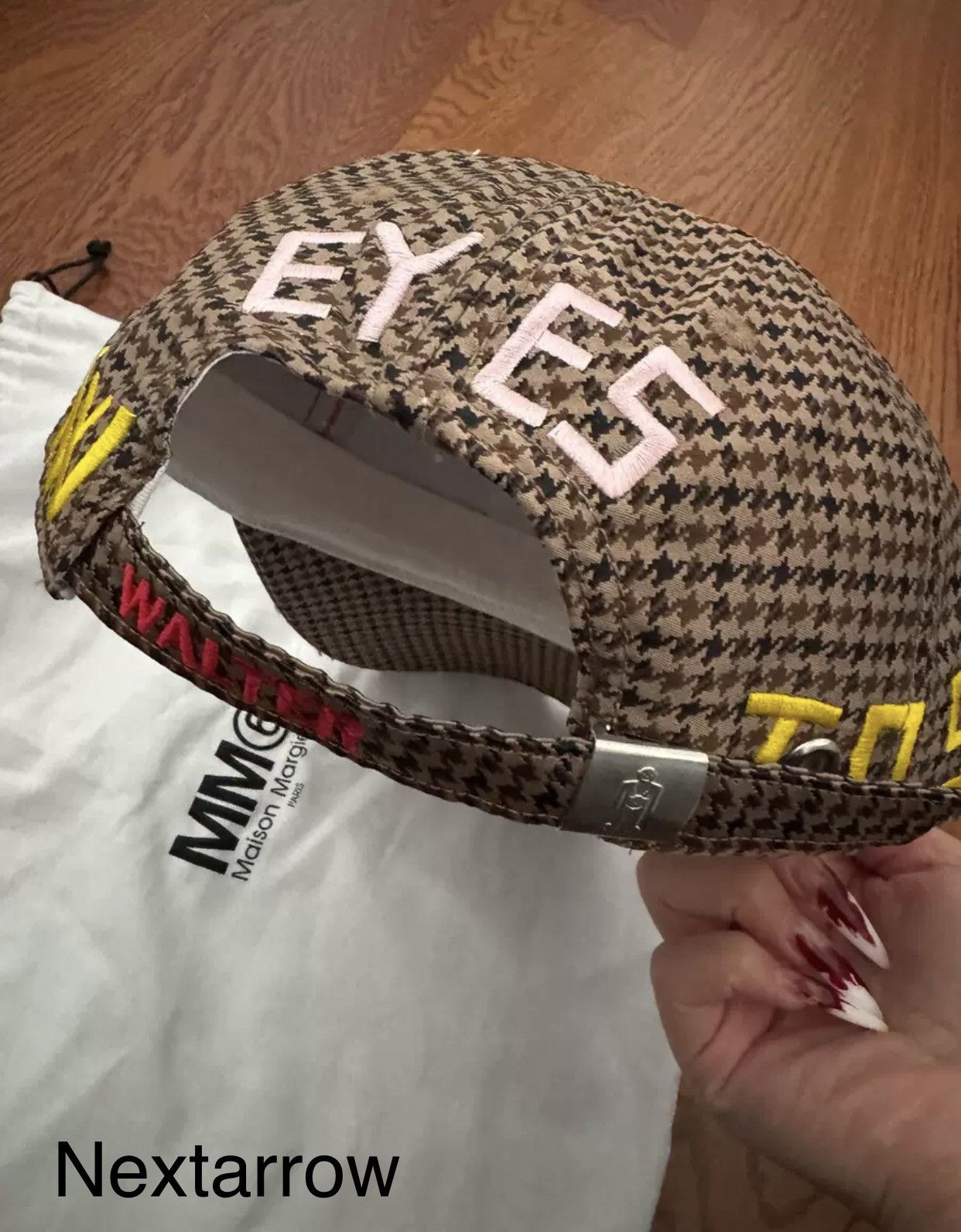Walter Van Beirendonck Walter Van Beirendonck Checkered Embroidered Baseball Hat Size ONE SIZE - 2 Thumbnail