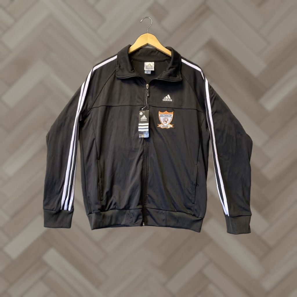 Adidas NWT Adidas MLS Westminster Soccer Windbreaker Patch Jacket M Black Mens Jacket Size US M / EU 48-50 / 2 - 1 Thumbnail