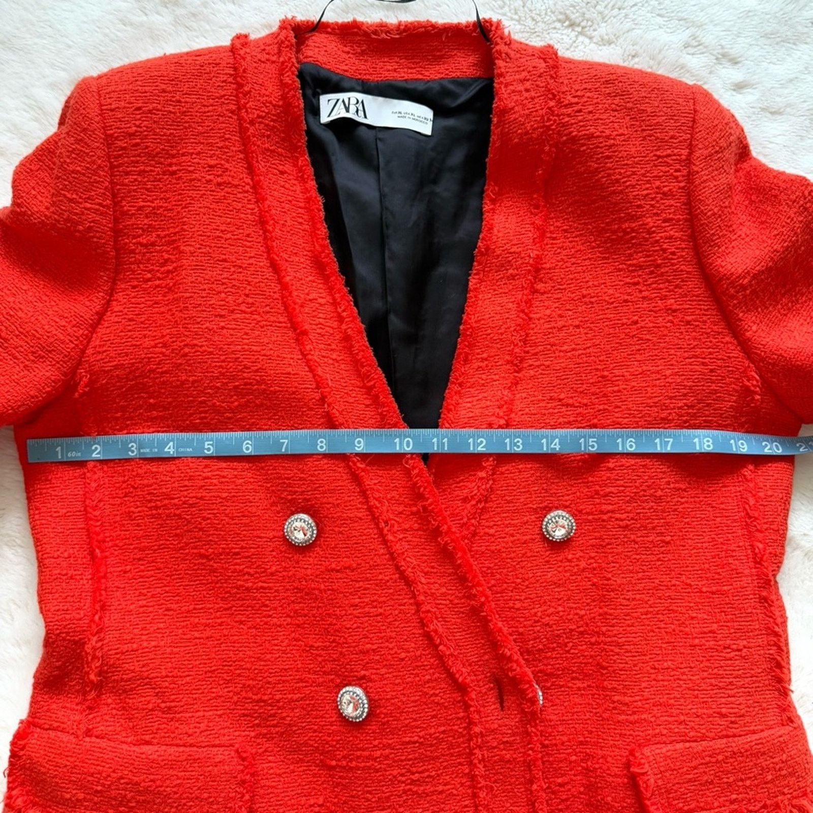 Zara Zara tweed women jacket size XL Size XL / US 12-14 / IT 48-50 - 7 Thumbnail
