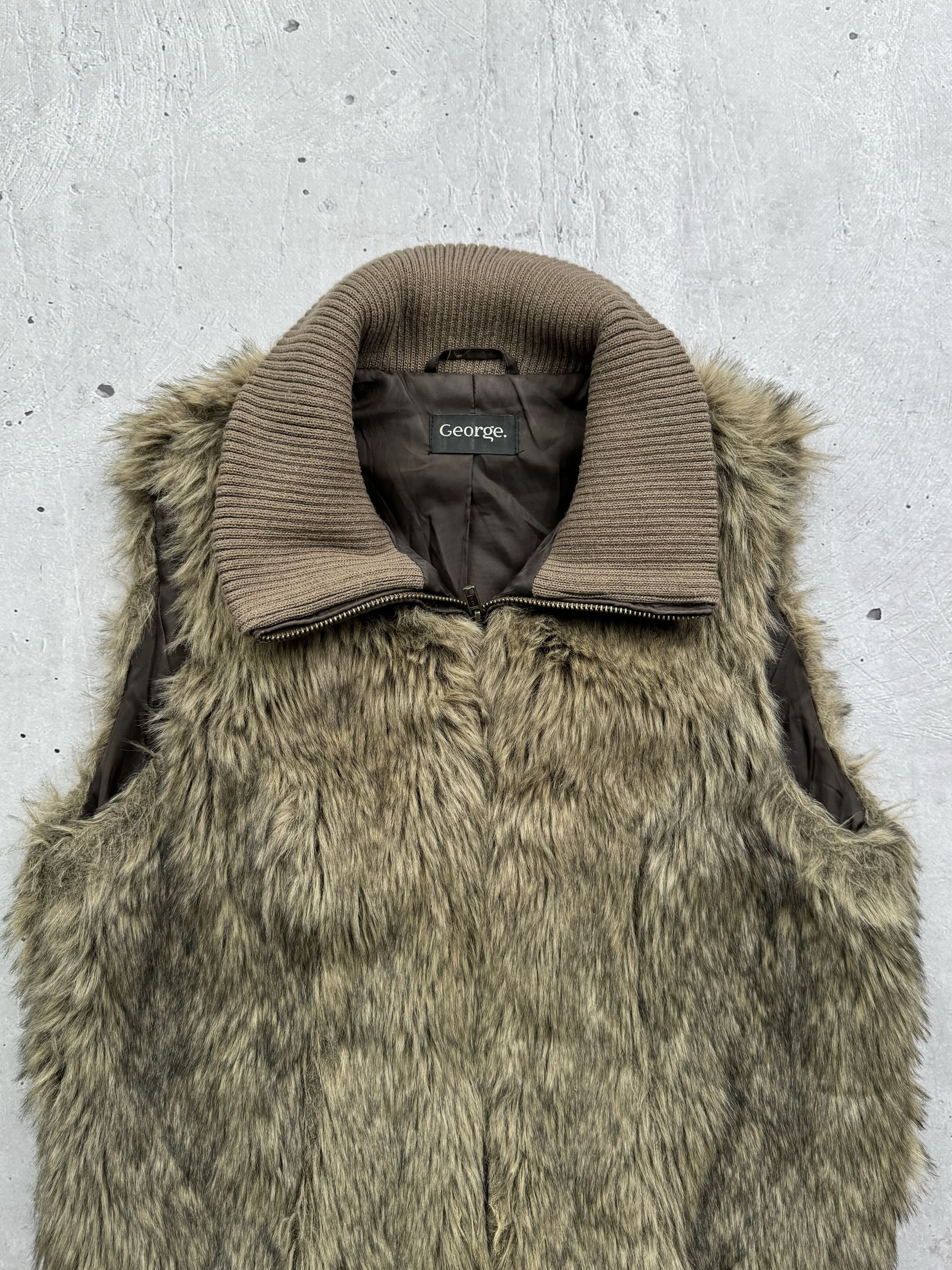 Other Vintage Faux Fur Zipped Vest Size M / US 6-8 / IT 42-44 - 2 Thumbnail