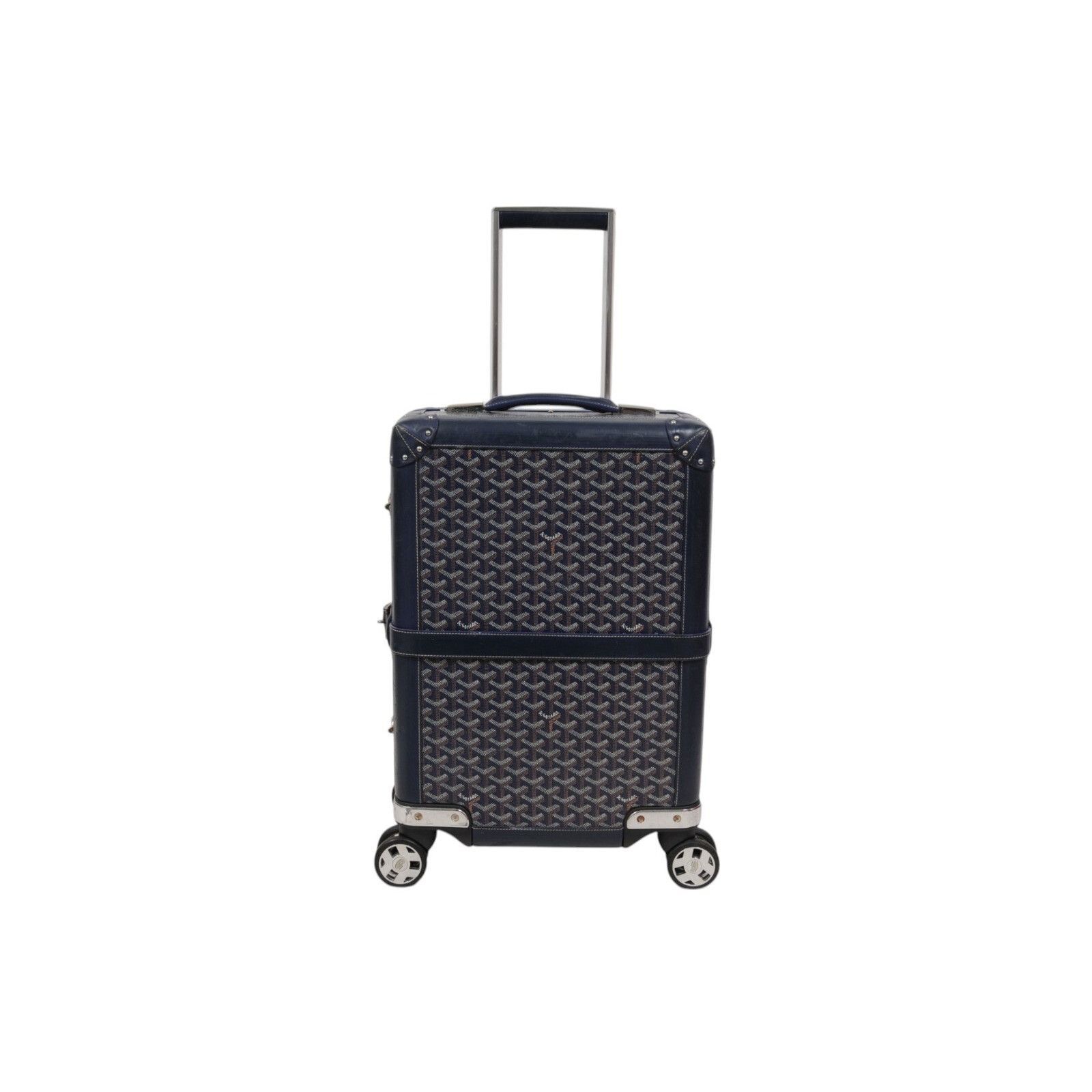 Goyard Navy Blue Coated Canvas Bourget Trolley PM Rolling - 02538 Size ONE SIZE - 2 Thumbnail
