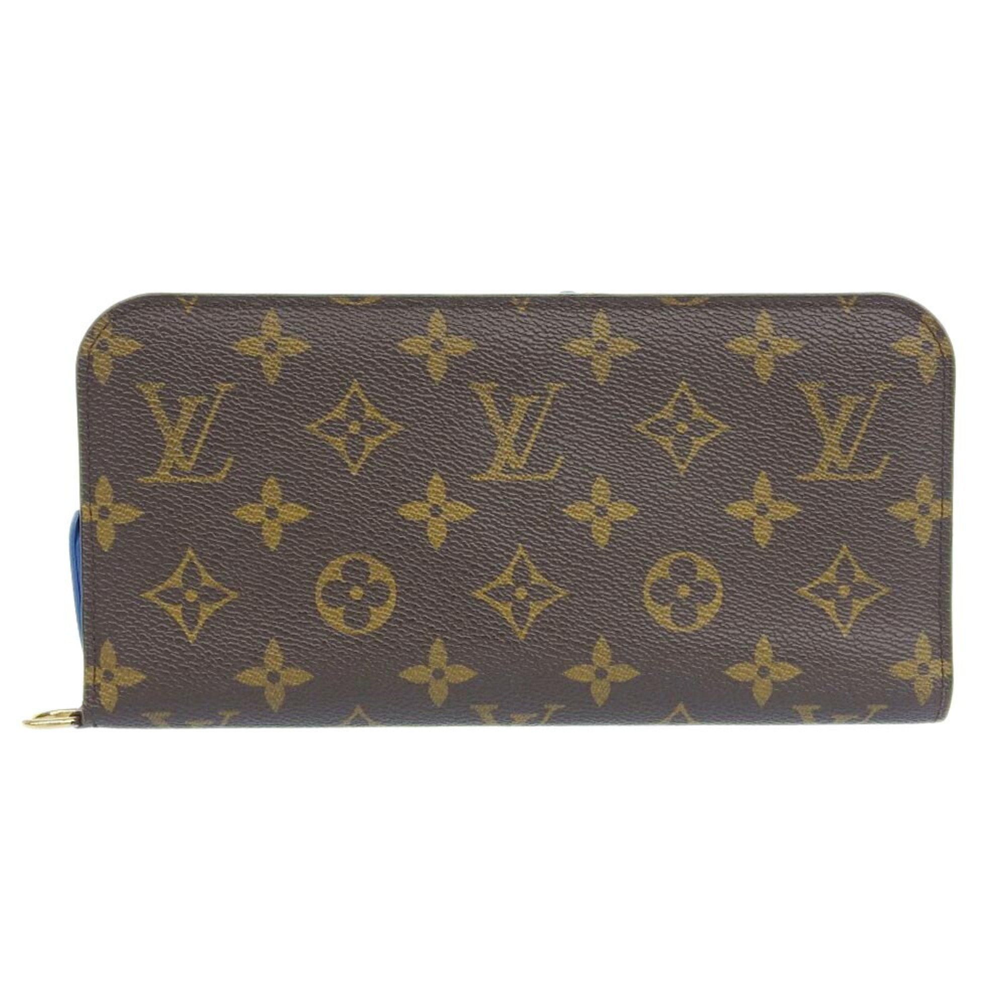 image of Louis Vuitton Monogram Portefeuille Ansolit Folio Long Wallet Petrol M61990 in Black, Women's