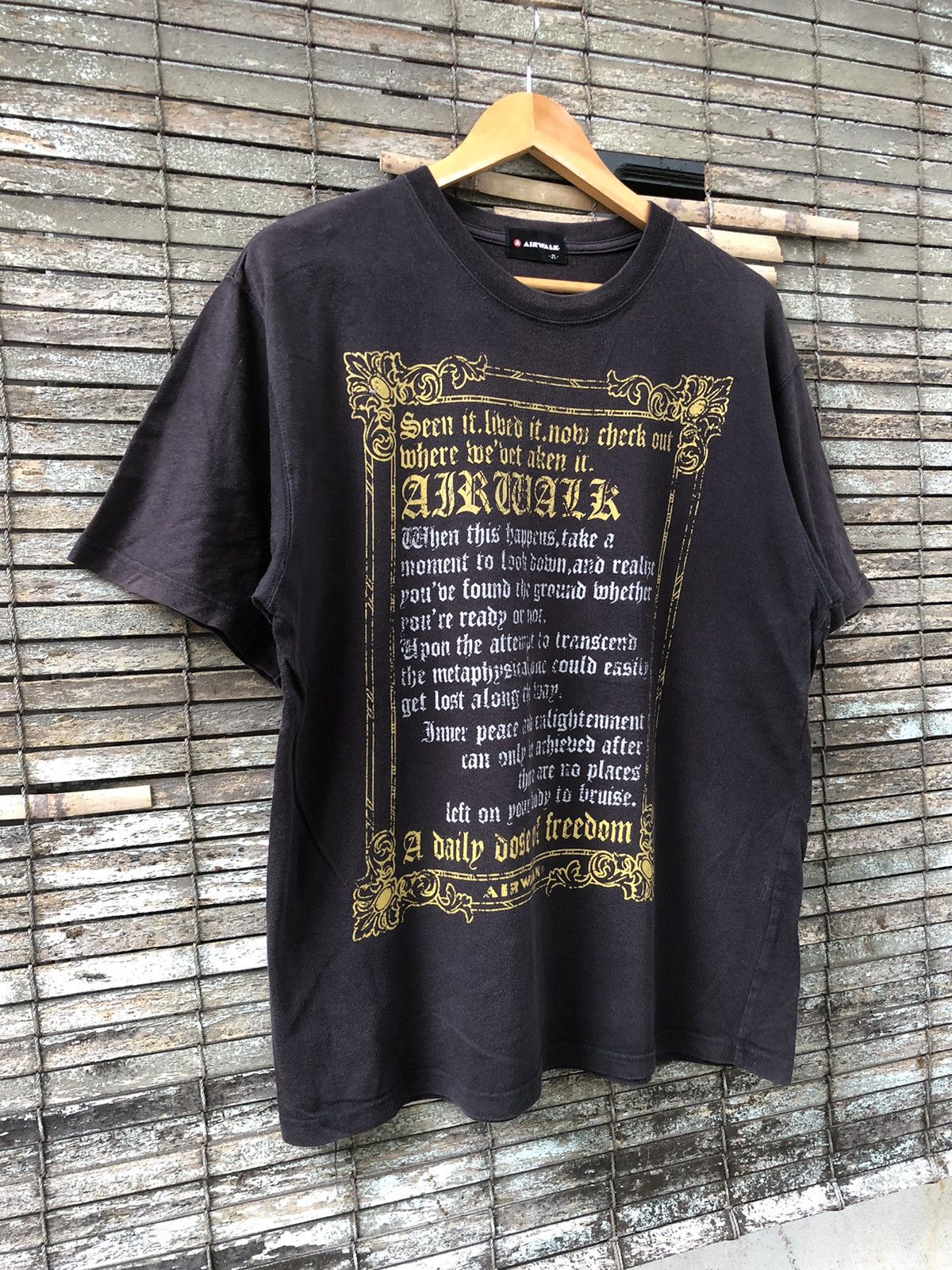 Affliction 🔥Vintage🔥Y2K Airwalk Poem Gothic Tshirts Size US L / EU 52-54 / 3 - 4 Thumbnail