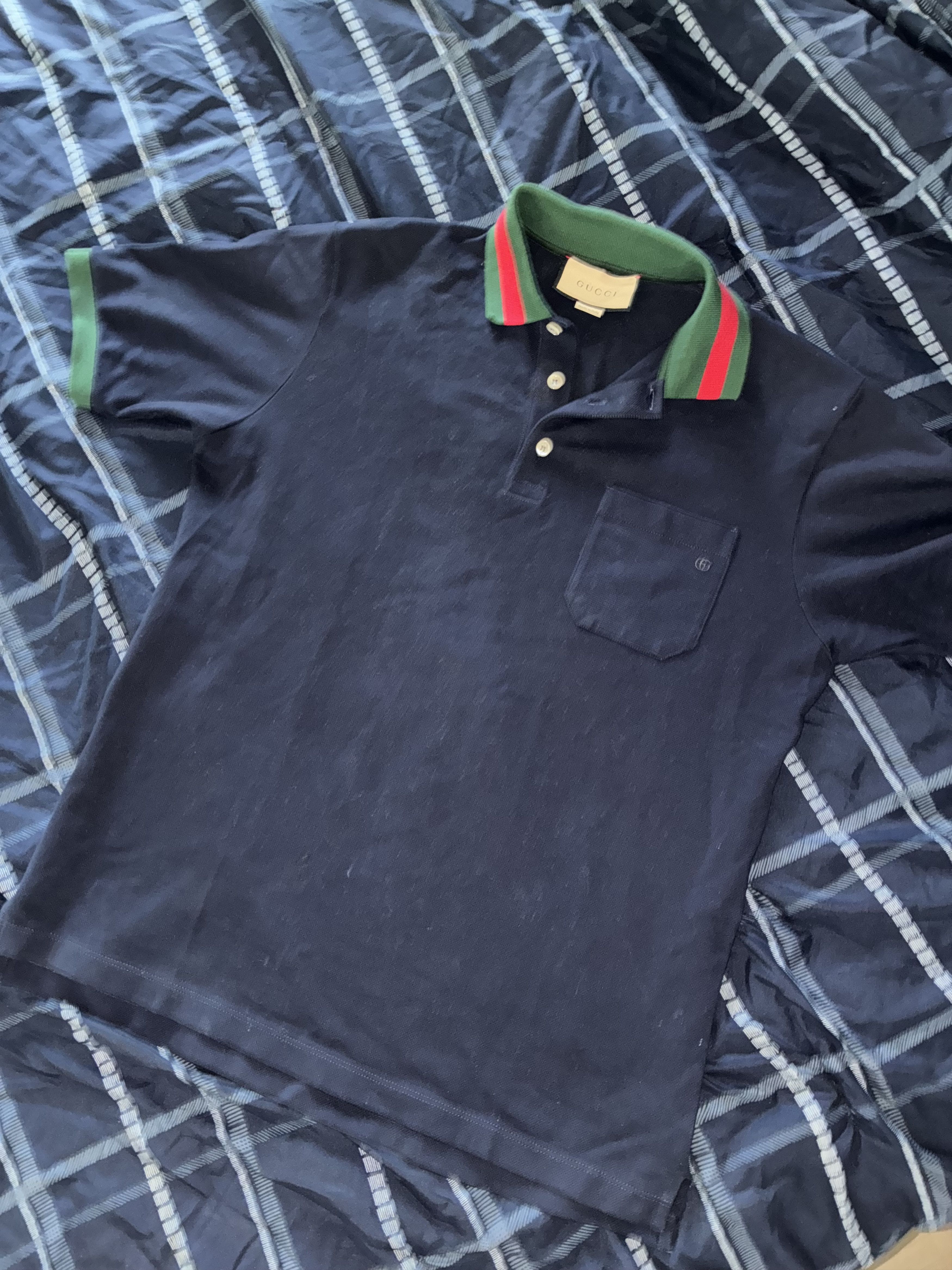 Gucci Gucci Navy Shirt Size US S / EU 44-46 / 1 - 1 Thumbnail