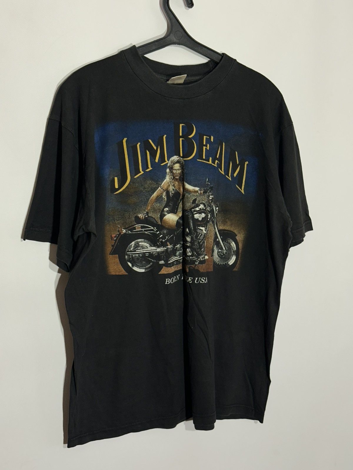 Band Tees Vintage Jim Beam "Born in the USA" Graphic T-Shirt Size US XL / EU 56 / 4 - 1 Thumbnail