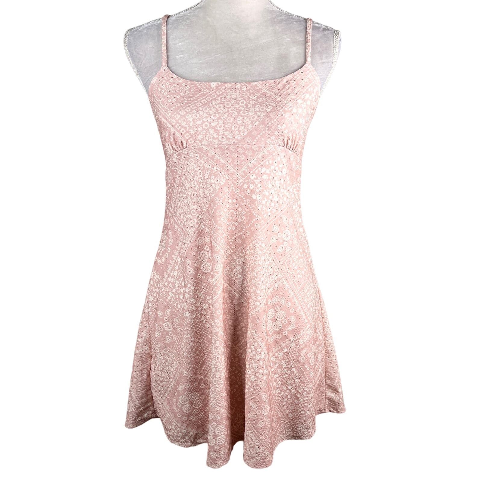 Other Altar'd State Dress M Pink Cream Adjustable Straps Mini Size M / US 6-8 / IT 42-44 - 14 Thumbnail