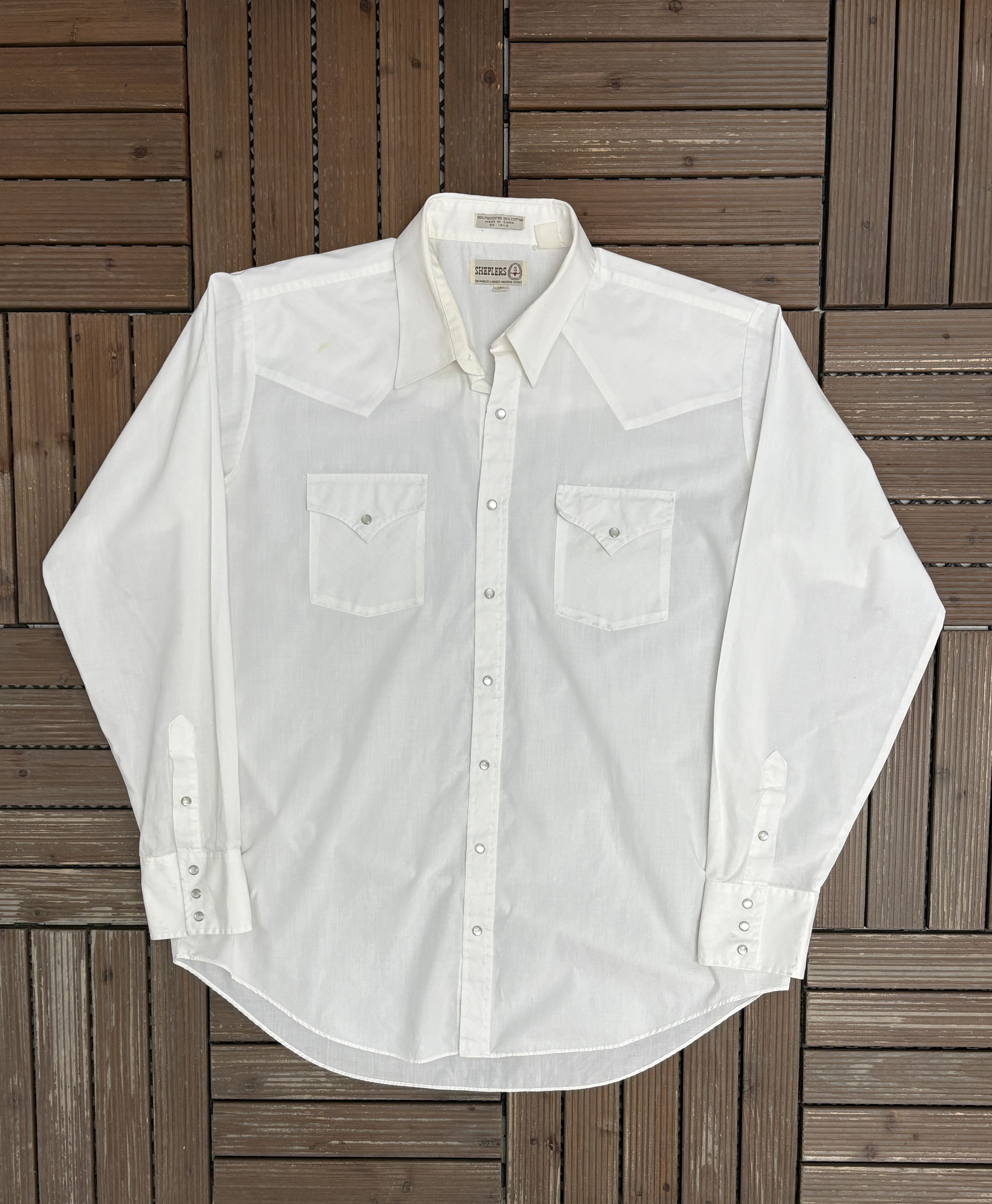 Vintage Sheplers White Western Button Down Vintage Shirt Size US XL / EU 56 / 4 - 1 Thumbnail