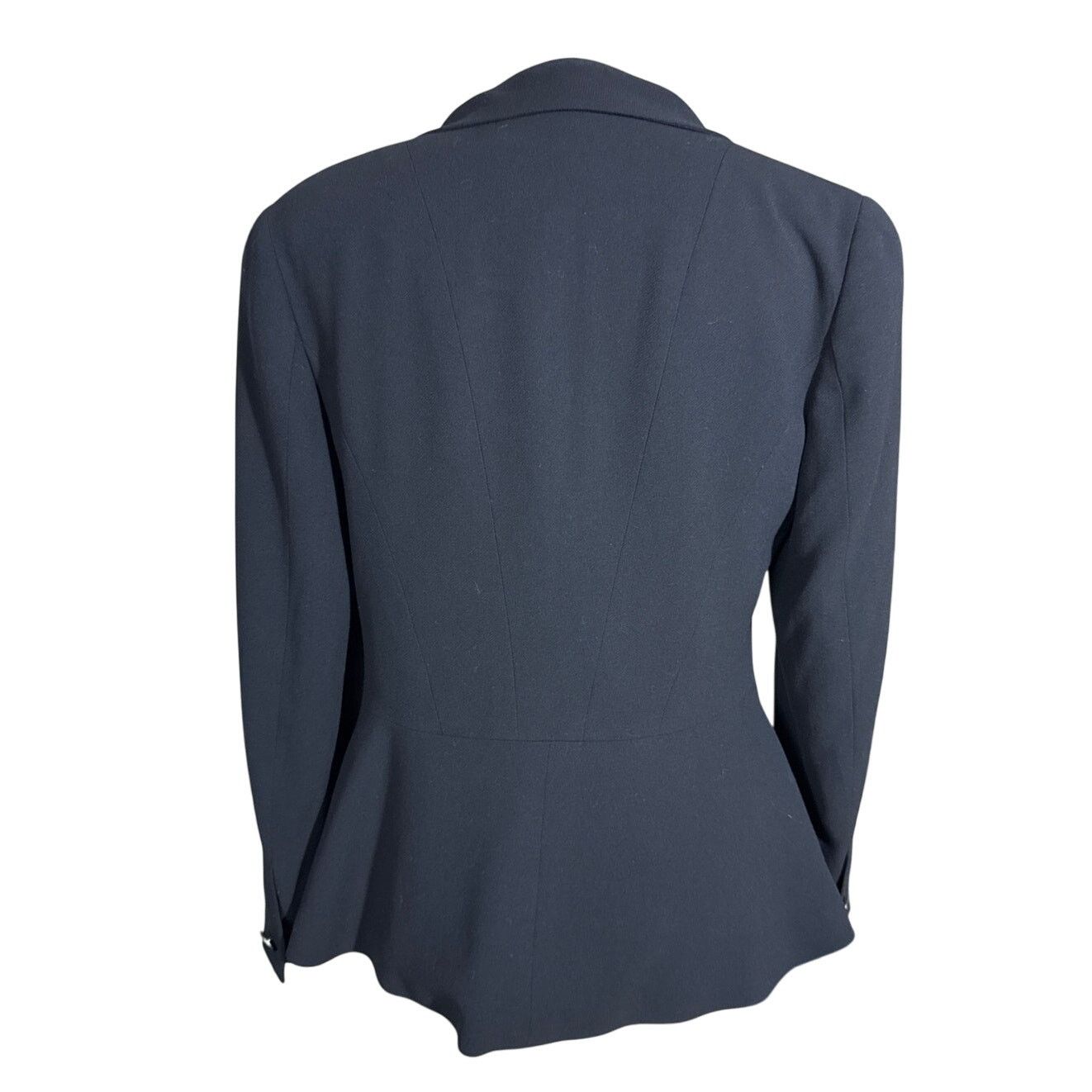Chanel Vintage Chanel Single Breasted Fitted Wool Blazer in Black Size XL / US 12-14 / IT 48-50 - 4 Thumbnail