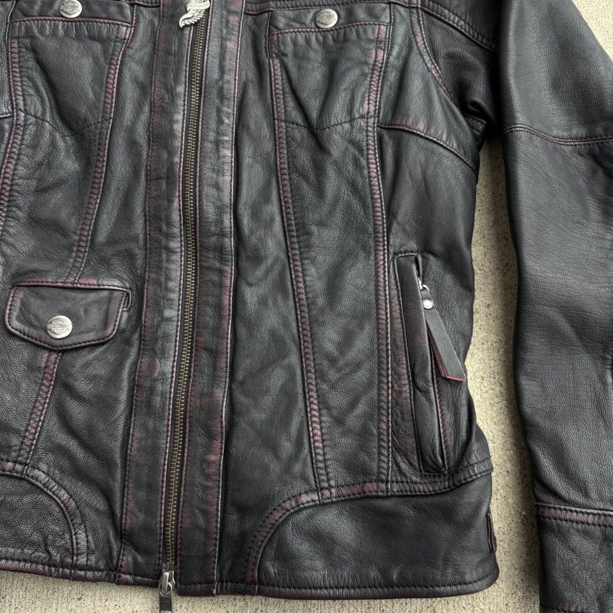 Harley Davidson Vintage Y2K Harley Davidson Leather Biker Jacket Size S / US 4 / IT 40 - 7 Thumbnail