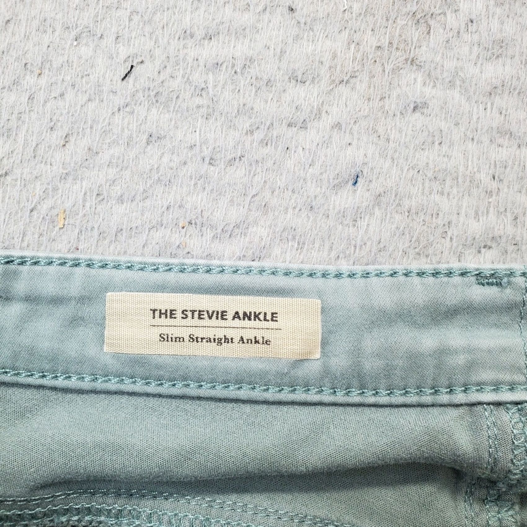 Vintage AG Adriano Goldschmied Pants Women Slim Straight Green 29 5-Pockets Ankle Size 29" - 7 Thumbnail