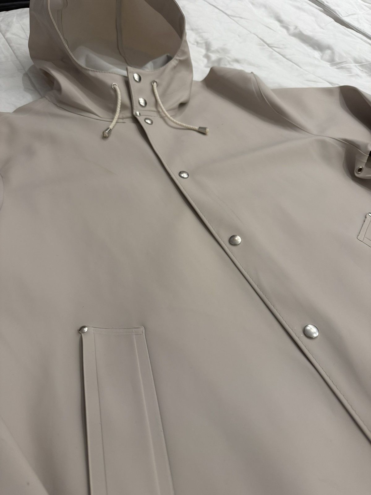 Stutterheim Stutterheim Beige Stockholm Coat sz: 56/XXL Size US XXL / EU 58 / 5 - 4 Thumbnail