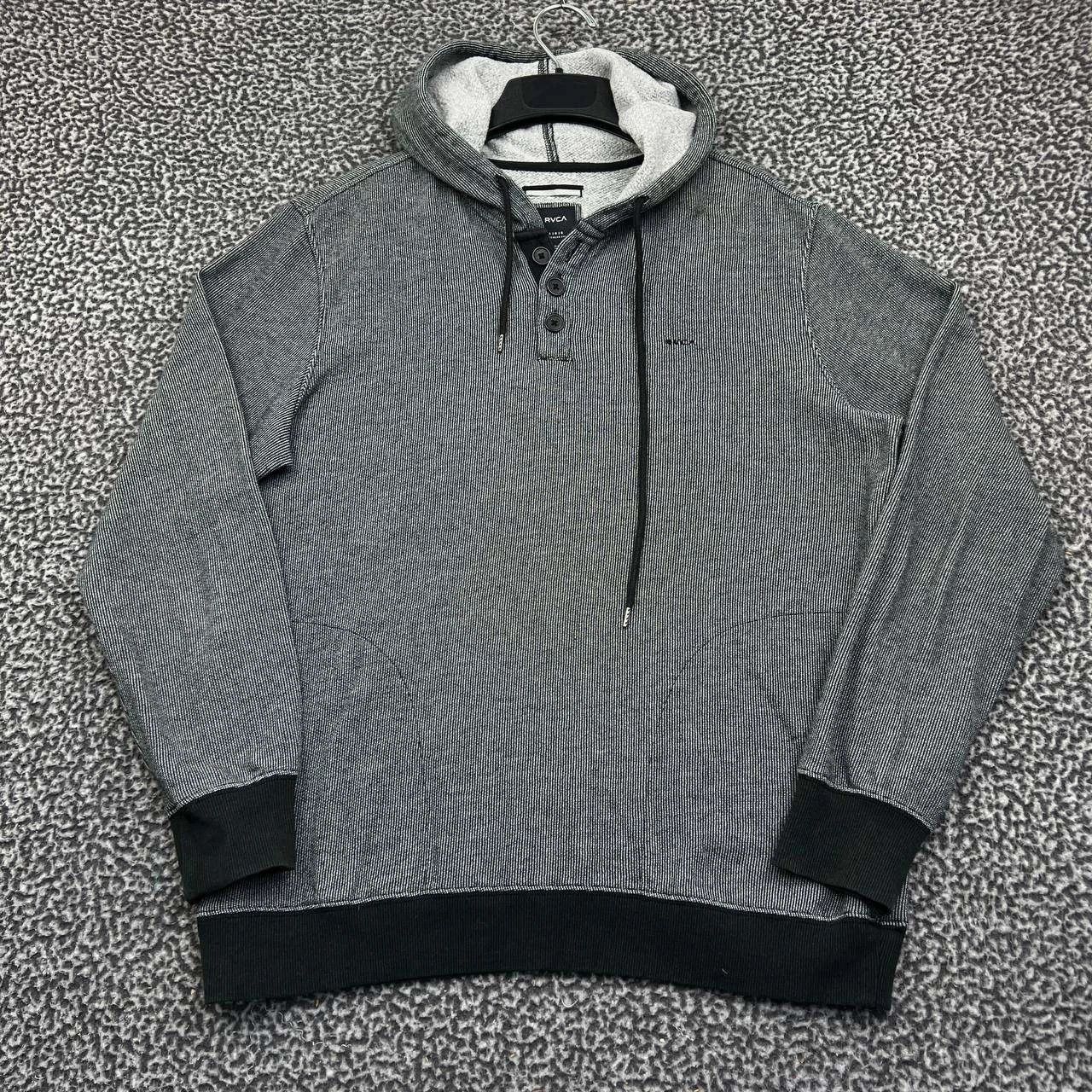 RVCA RVCA Sweatshirt Men Pullover Hooded Drawstring Henley L Size US L / EU 52-54 / 3 - 1 Thumbnail