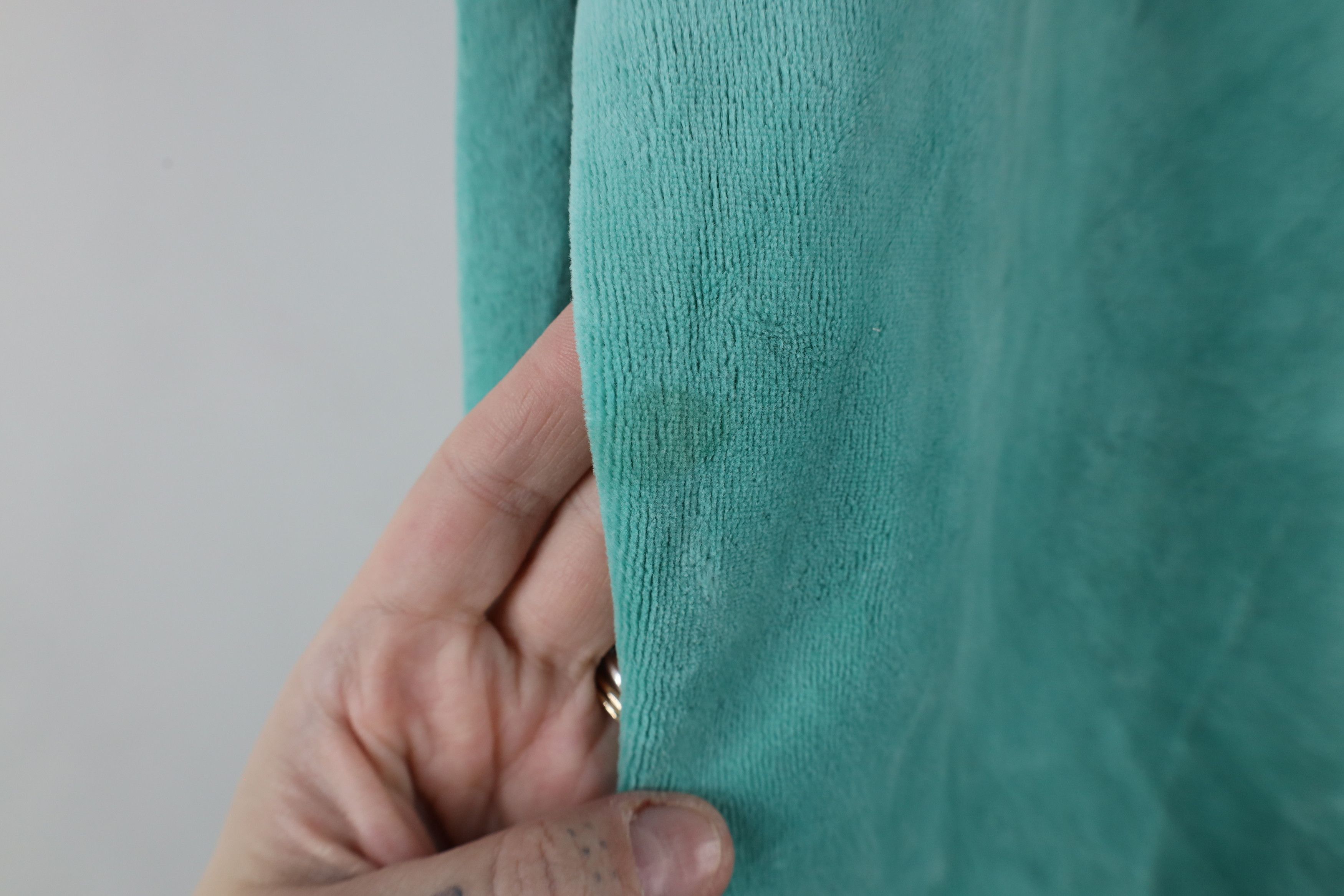 Vintage Vintage 70s Streetwear Blank Velour Sweater Teal USA Size L / US 10 / IT 46 - 5 Thumbnail