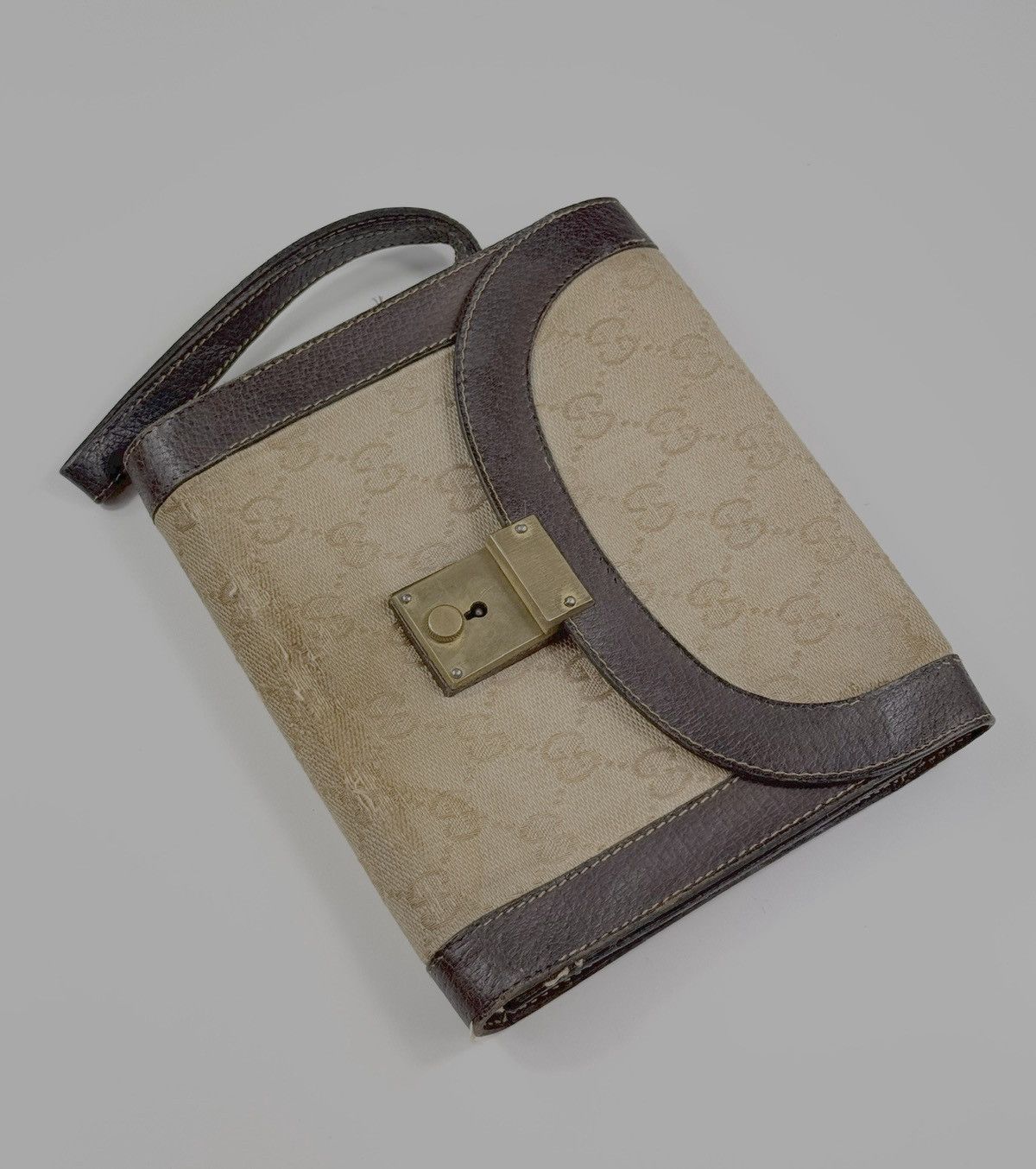 Gucci Retro Gucci GG canvas Leather monogram wallet clutch 70s Size ONE SIZE - 2 Thumbnail