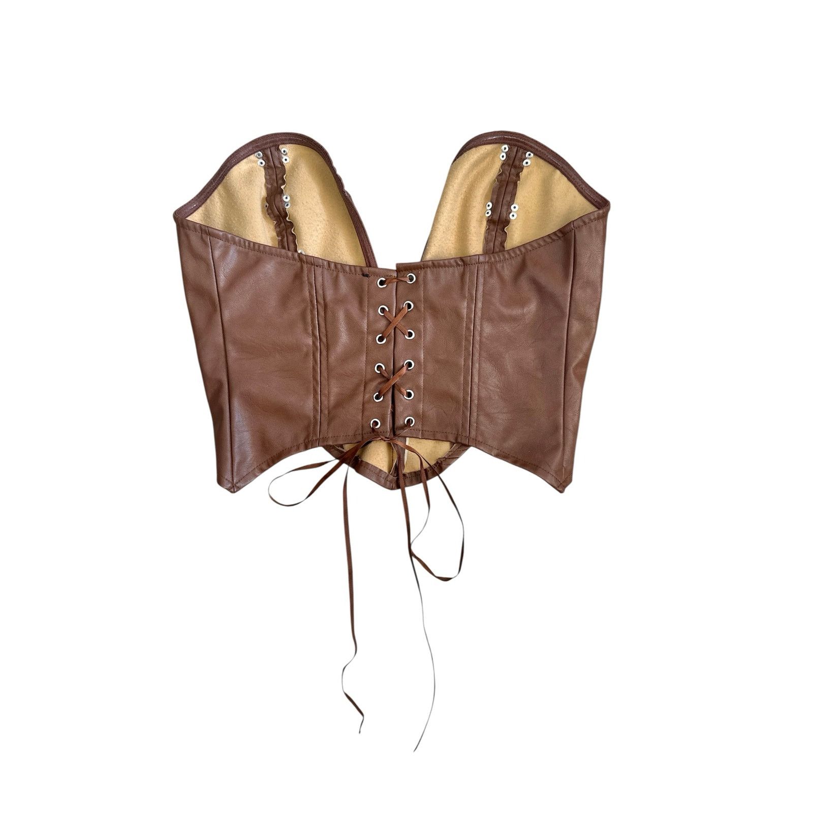 Other Fashion Nova Zorya Faux Leather Corset in Brown Size Large Size L / US 10 / IT 46 - 7 Thumbnail