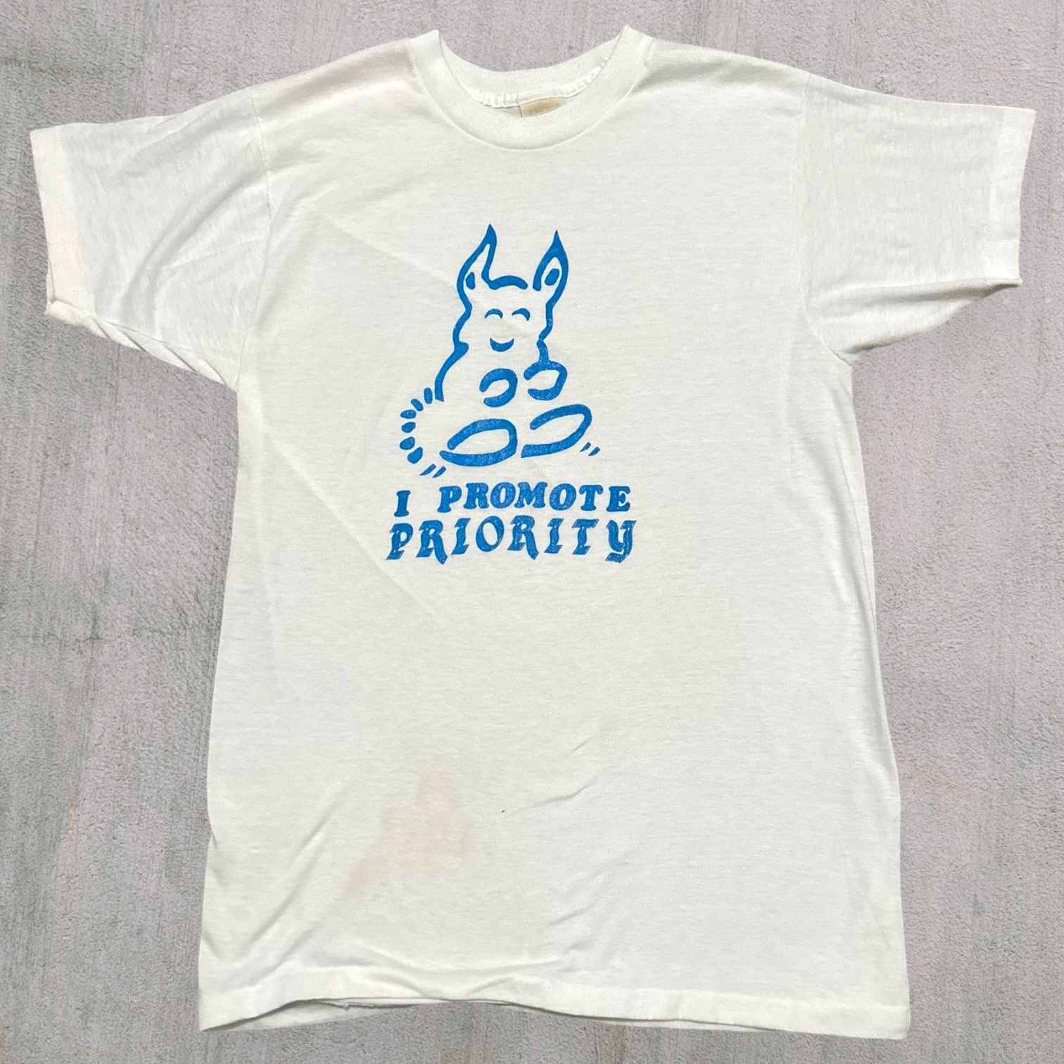 Vintage Promote priority art tee 90s Size US L / EU 52-54 / 3 - 1 Thumbnail